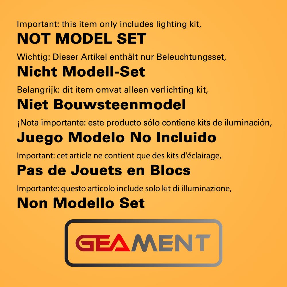 GEAMENT LED Light Kit for Lego Tranquil Garden Icons 10315 — Model Set Not Included