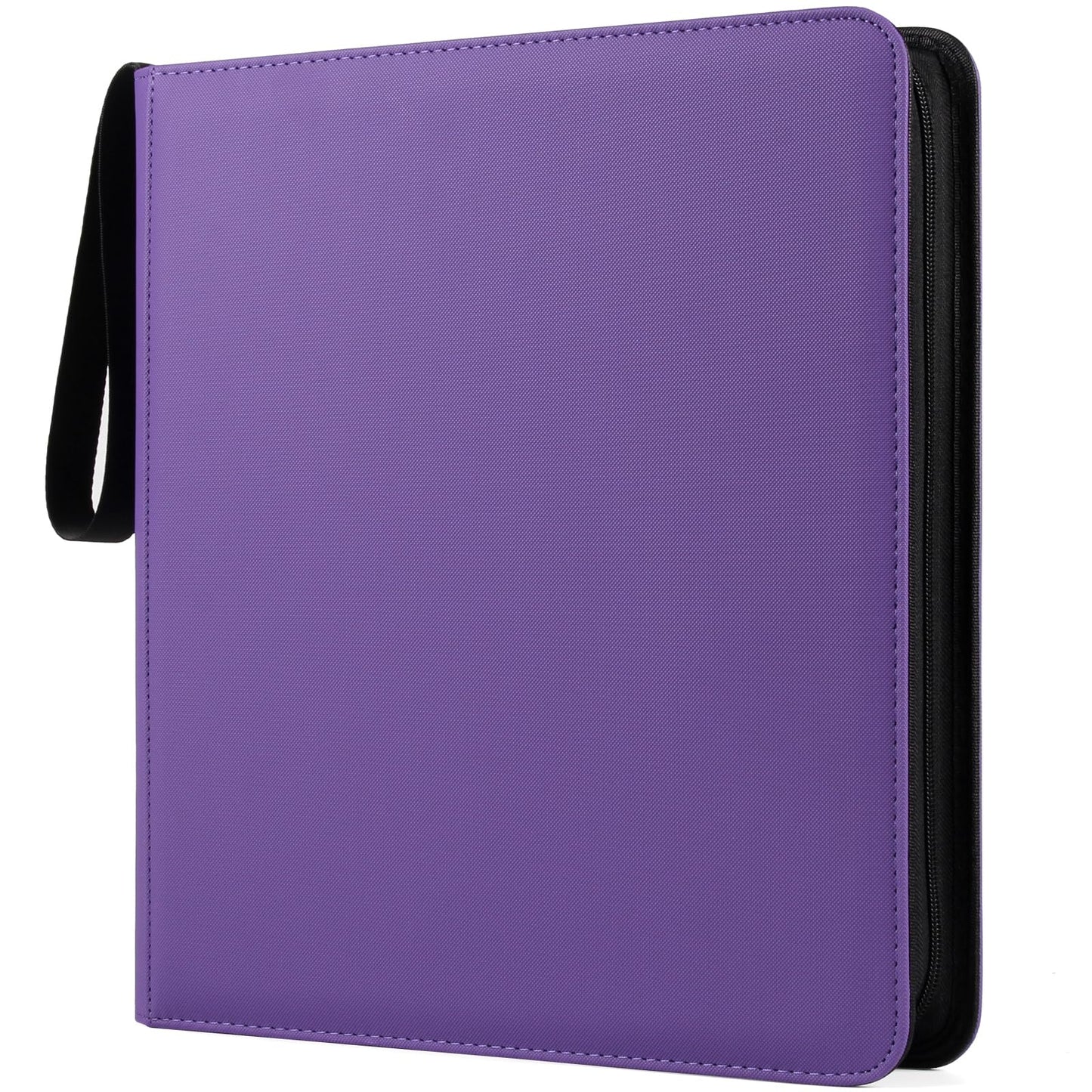 GEAoffice 12-Pocket Card Binder - Purple PU Cover, 30 Double-Sided Pages, Non-PVC