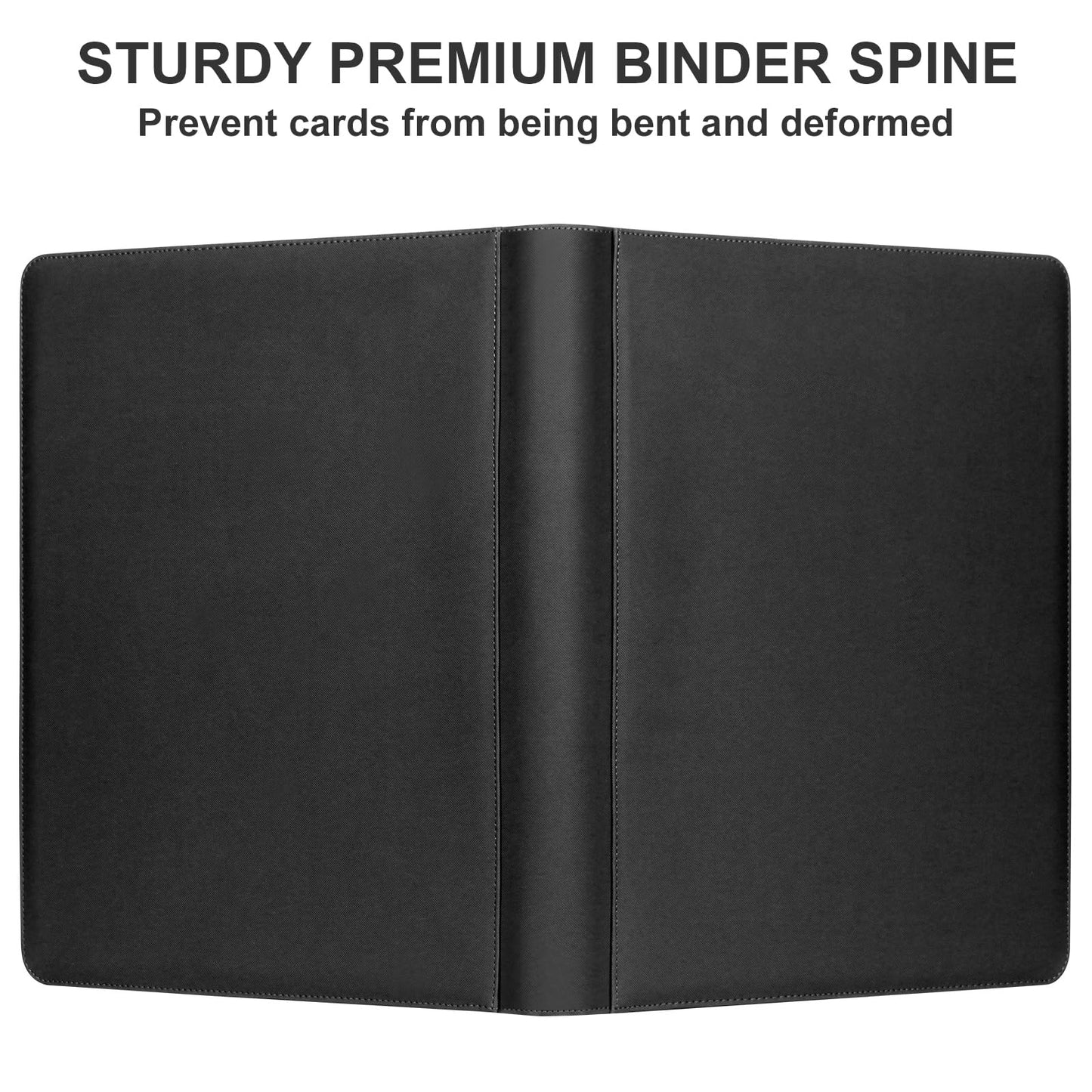 GEAoffice 16-Pocket Trading Card Binder — 1024 Card Capacity, PU Leather, Zip Closure