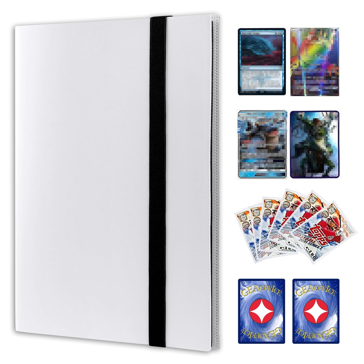 GEAoffice Card Binder | 9-Pocket, 360-Card Capacity, White