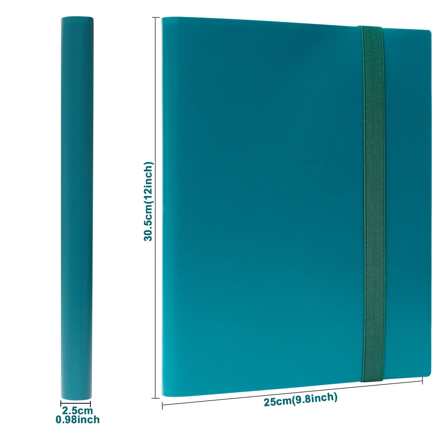 GEAoffice Card Binder – 9-Pocket Album, 360-Card Capacity, Side-Loading Pockets, Peacock Blue