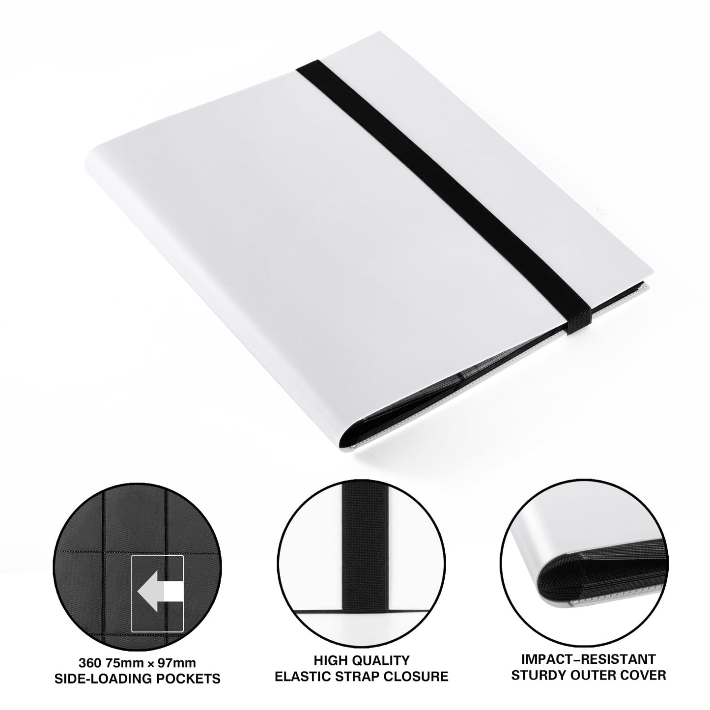GEAoffice Card Binder | 9-Pocket, 360-Card Capacity, White