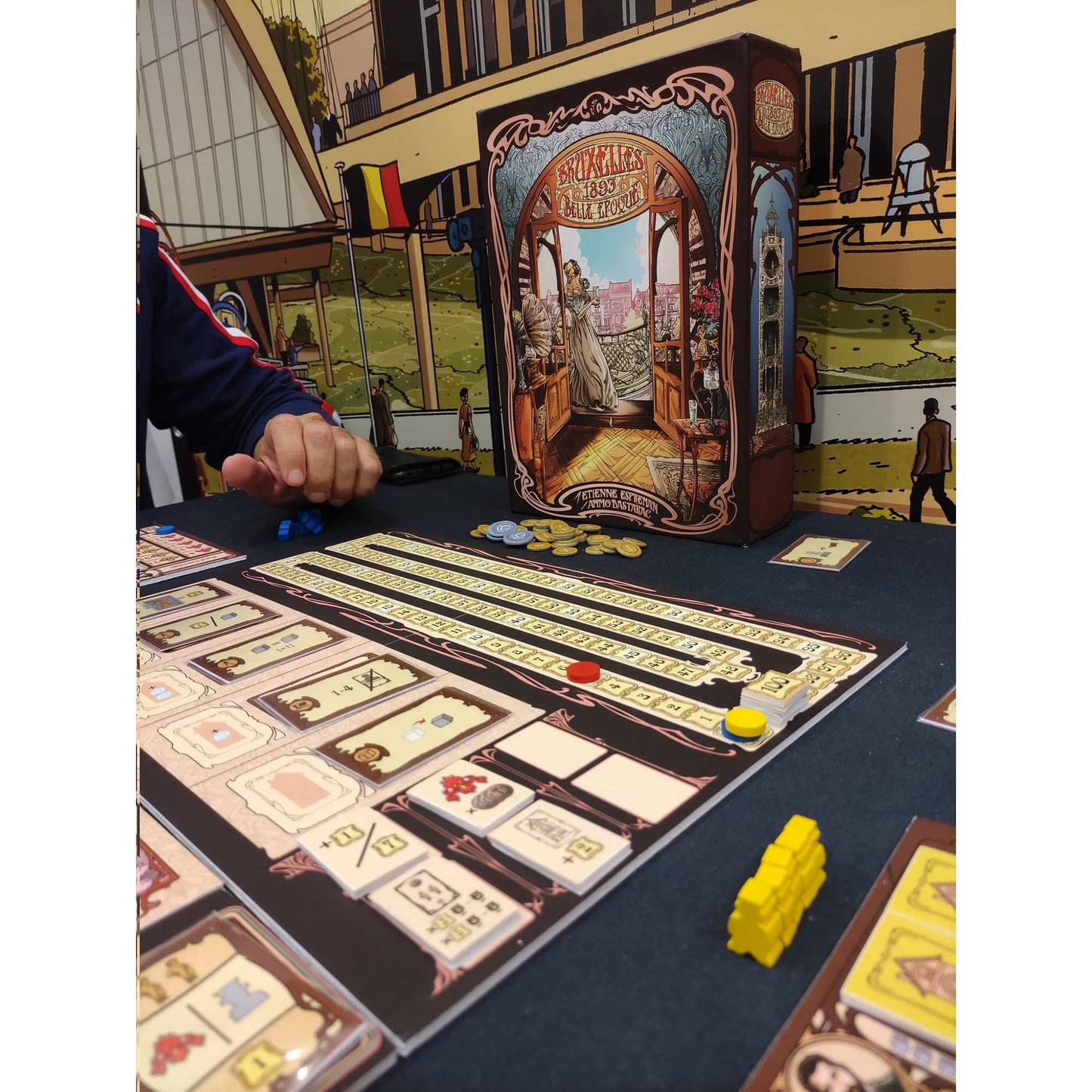 Geek Attitude Games Bruxelles 1893 + Belle Epoque Expansion | Worker Placement & Bidding Board Game (2-5 players, 14+)