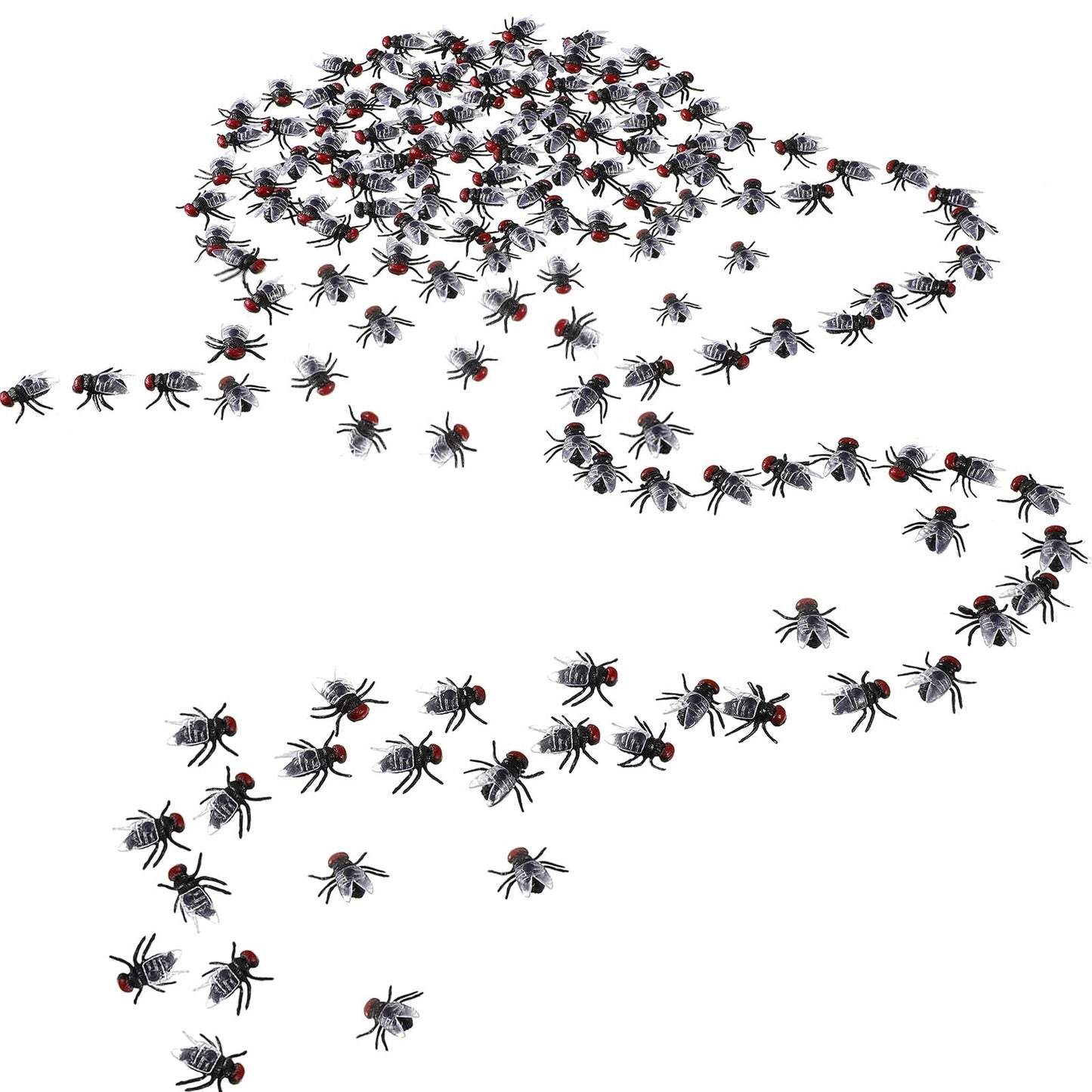 Gejoy 60 Pcs Plastic Flies – Realistic Fake Insects for Pranks, April Fools' Day & Party Tricks