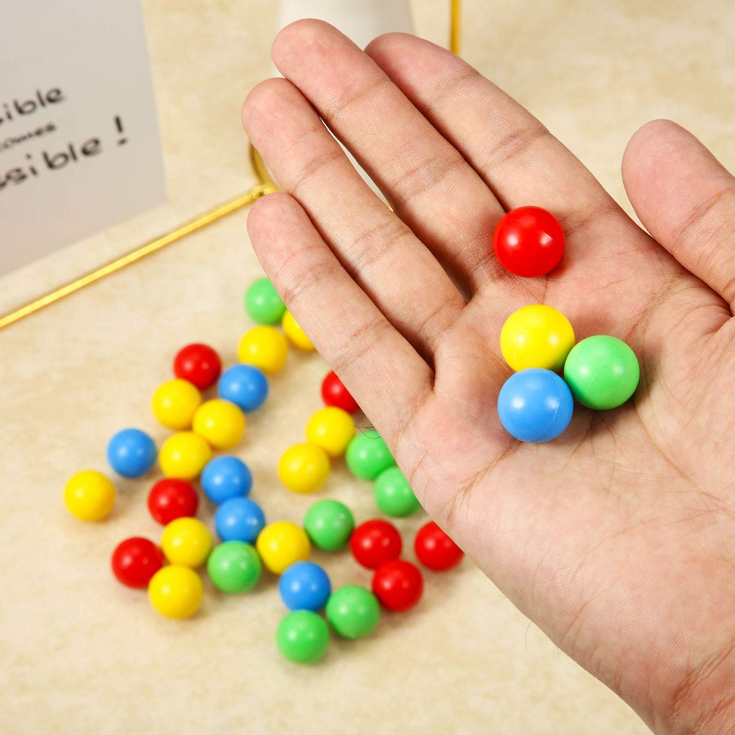 Gejoy 150-Piece 14.4mm Colorful Game Marbles — Replacement Balls for Hungry Hungry Hippos and Greedy Frog