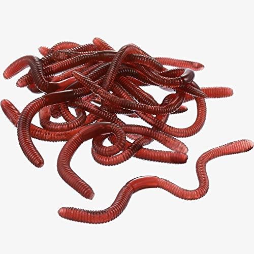 Gejoy 16 Pieces Fake Worms – Realistic Plastic Earthworms for Halloween, Pranks & Education