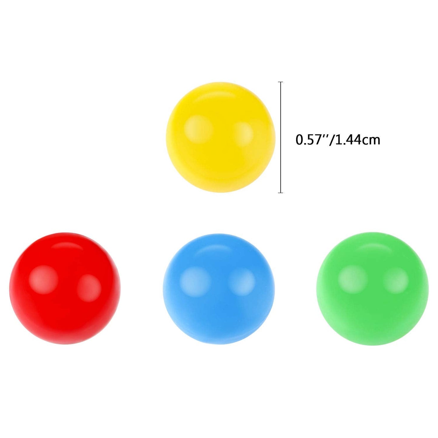 Gejoy 150-Piece 14.4mm Colorful Game Marbles — Replacement Balls for Hungry Hungry Hippos and Greedy Frog