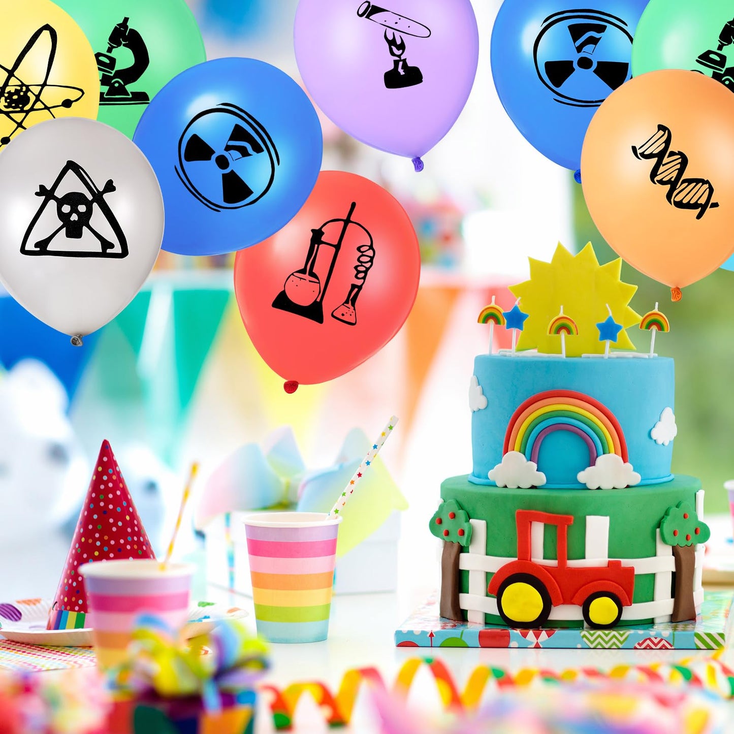 Gejoy 40-Piece Pi Symbol Science Balloons – Latex Party Decor for Pi Day & Lab-Themed Events