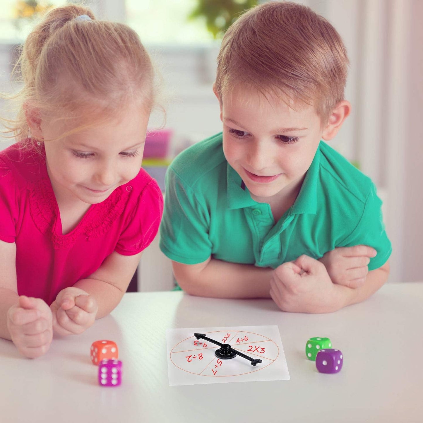 Gejoy Transparent Spinners 20-Pack – Clear Dry-Erase Classroom Spinners with Rotating Arrow