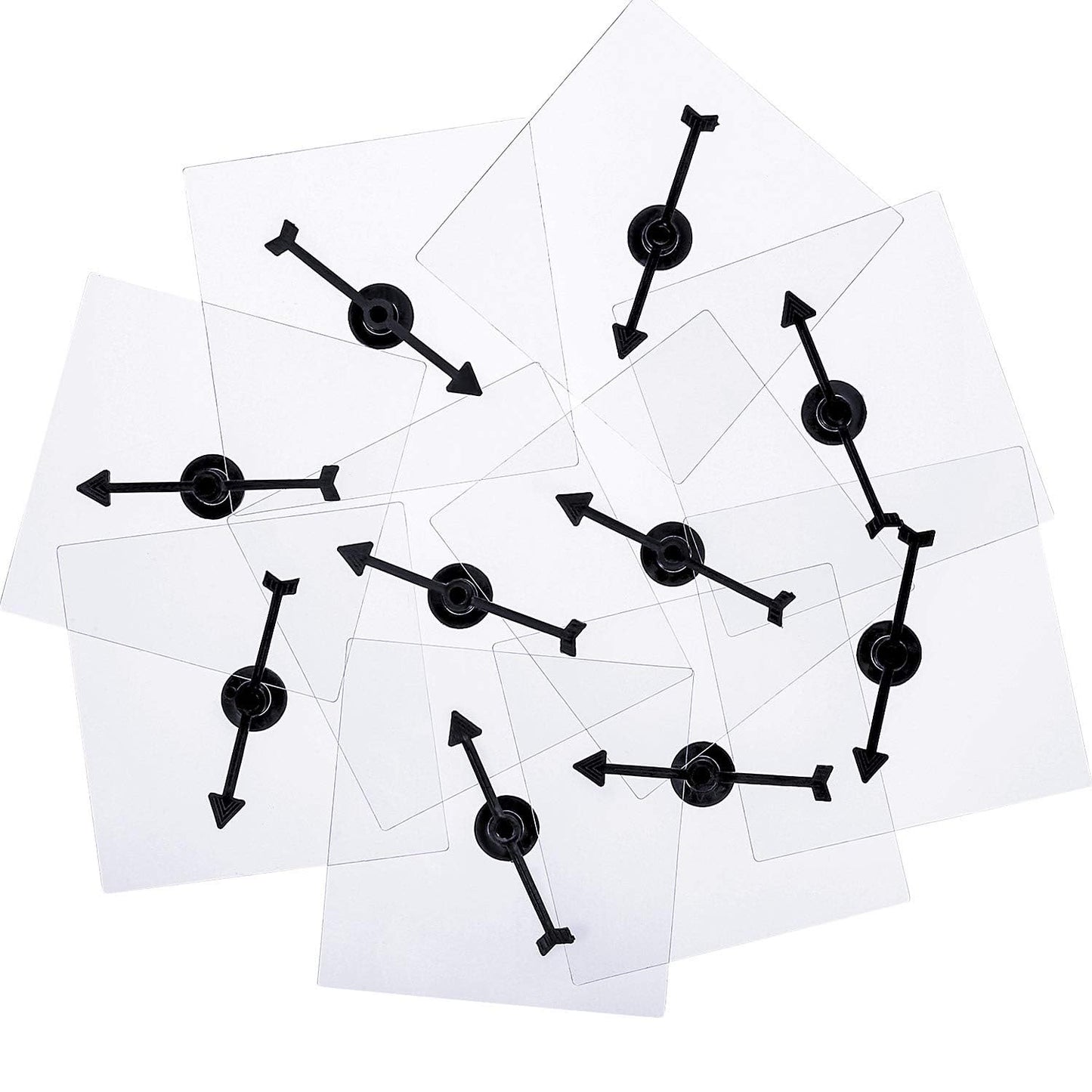 Gejoy Transparent Spinners 20-Pack – Clear Dry-Erase Classroom Spinners with Rotating Arrow