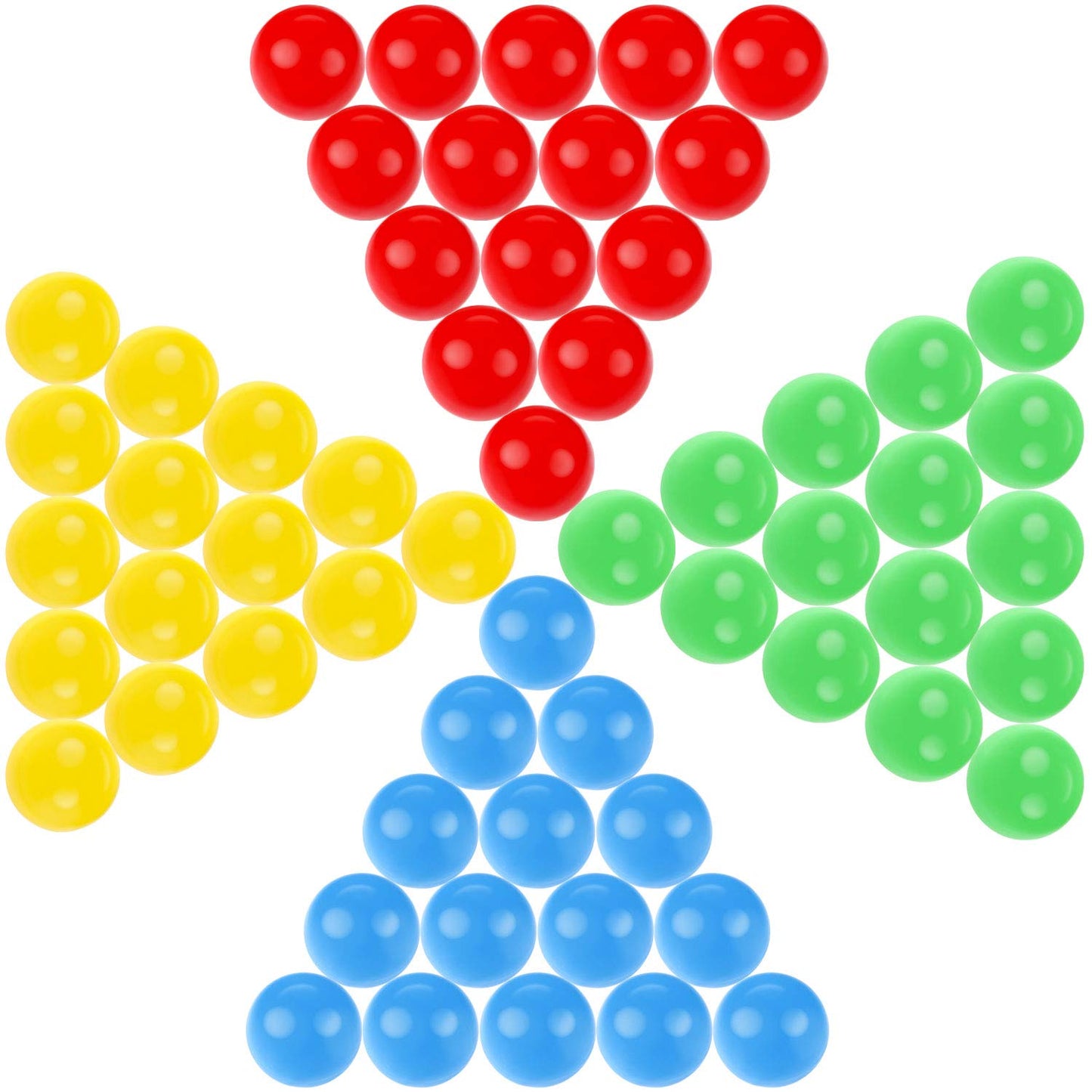 Gejoy 150-Piece 14.4mm Colorful Game Marbles — Replacement Balls for Hungry Hungry Hippos and Greedy Frog