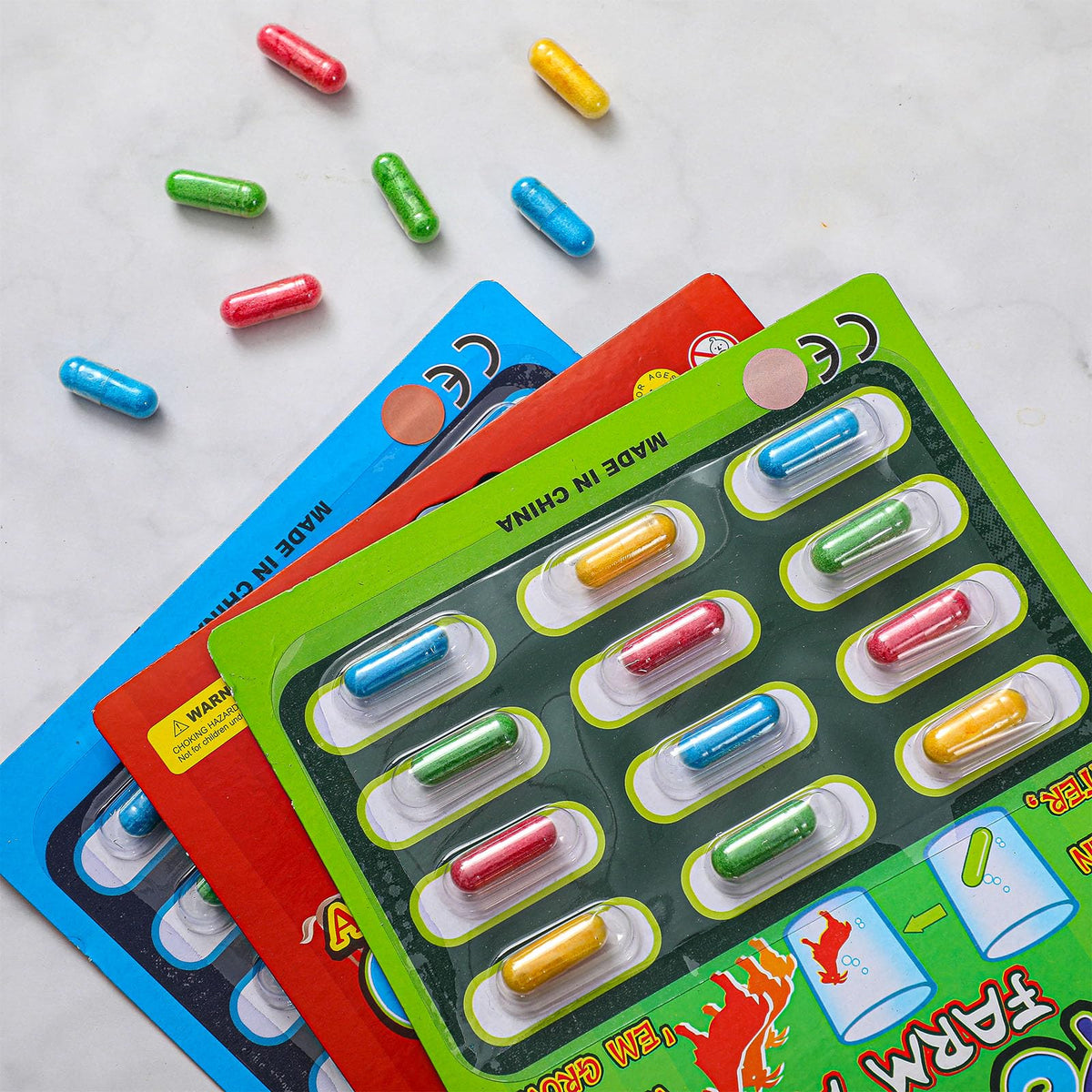 Gejoy 8 Pieces Water Growing Capsules – Zoo, Dinosaur, Sea Creature & Animal Foam Bath Toys