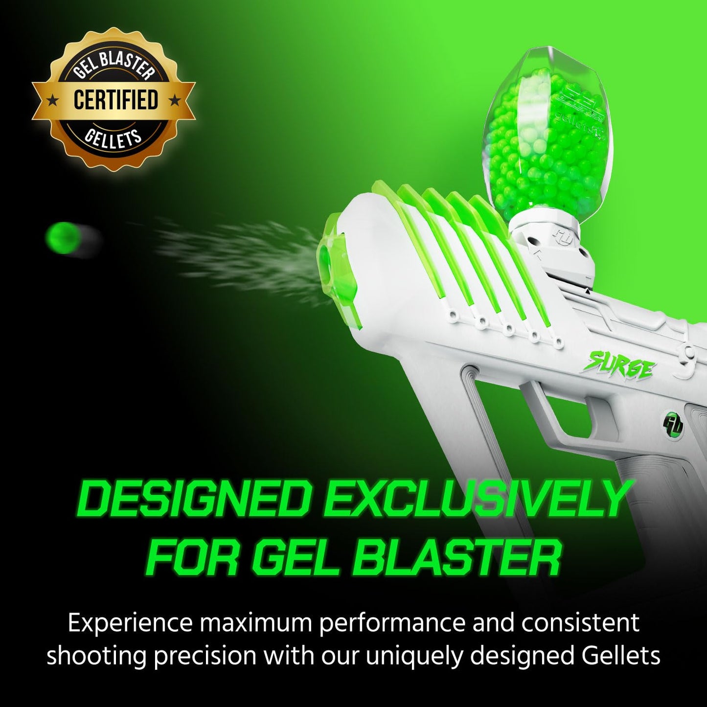 Gel Blaster Gellets Green 50,000 – Refill Ammo, All-Natural & Non-Toxic
