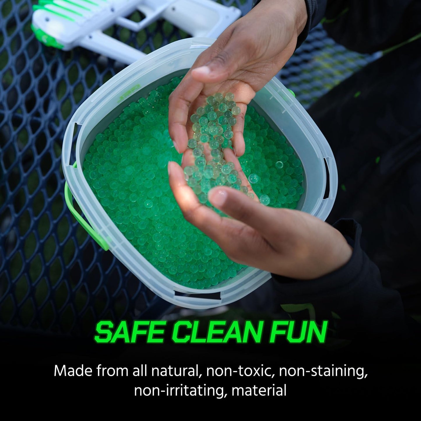 Gel Blaster Gellets Green 50,000 – Refill Ammo, All-Natural & Non-Toxic