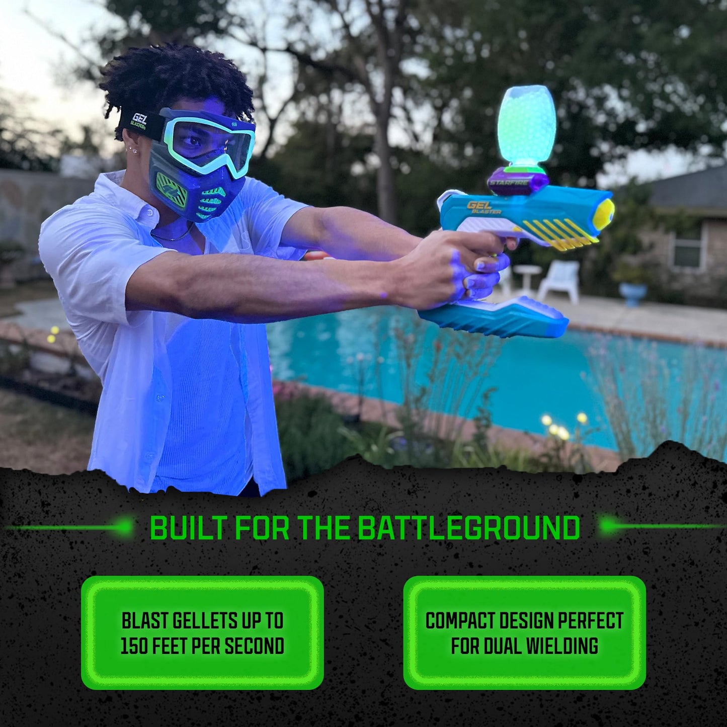 Gel Blaster Piranha – Waterproof Auto Gel Blaster with 150 ft/s Range