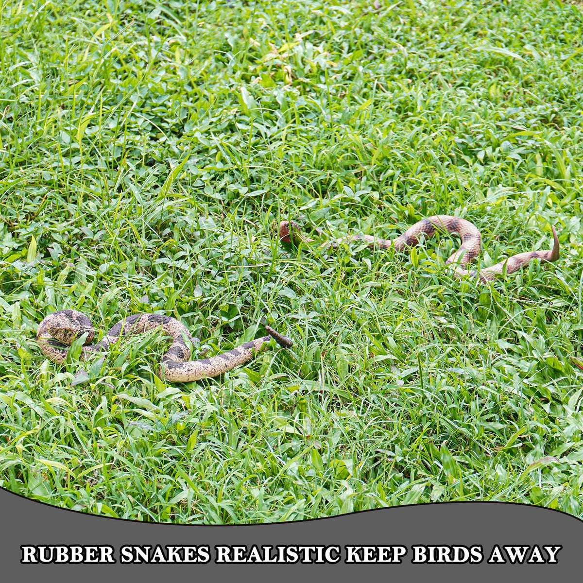 Gelabur 2Pcs Fake Snakes Prank – Realistic Soft Rubber Snake Toys
