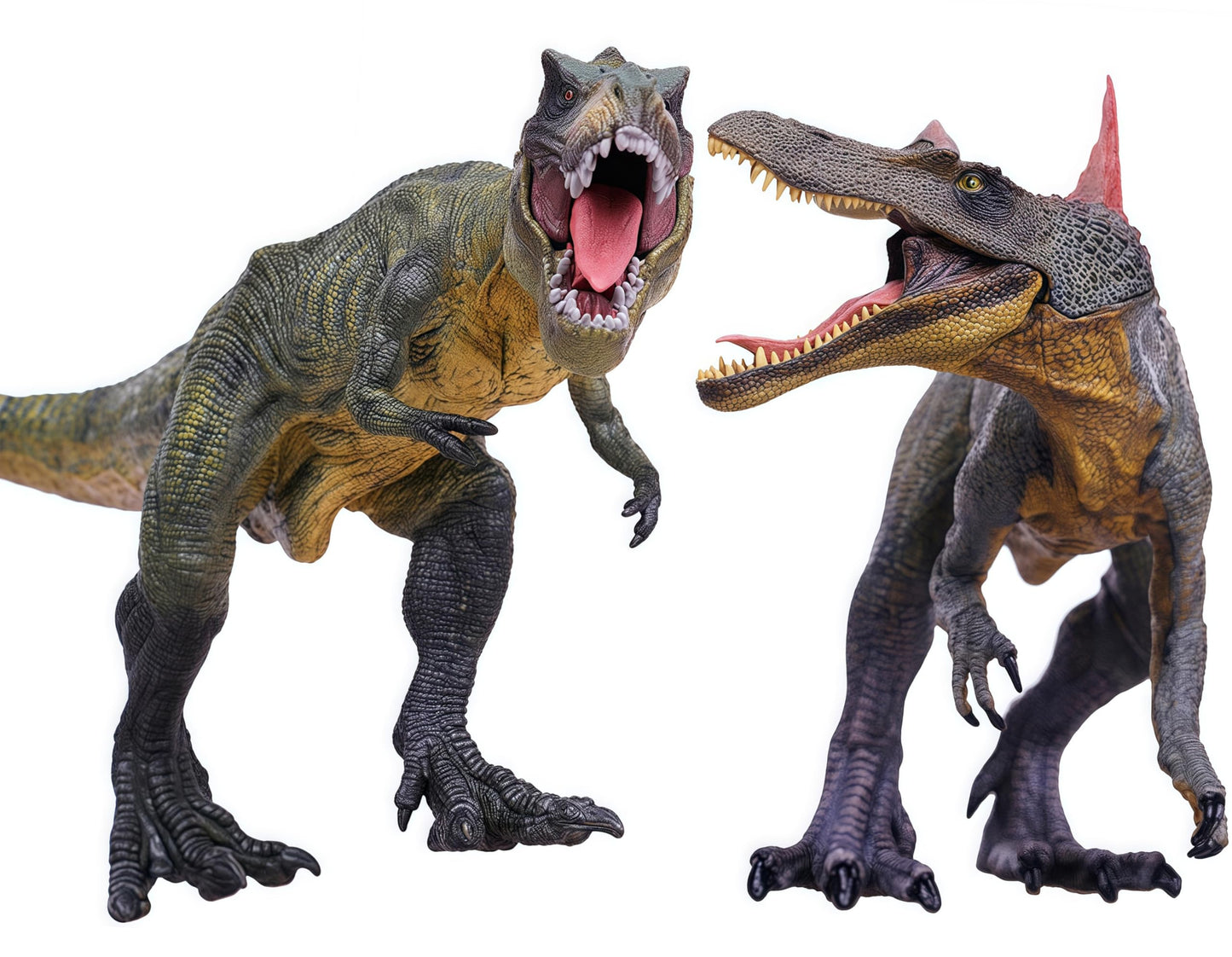 Gemini&Genius Dinosaurs: Tyrannosaurus Rex & Spinosaurus – Articulated Dino Figures for Play, Display & Cake Toppers