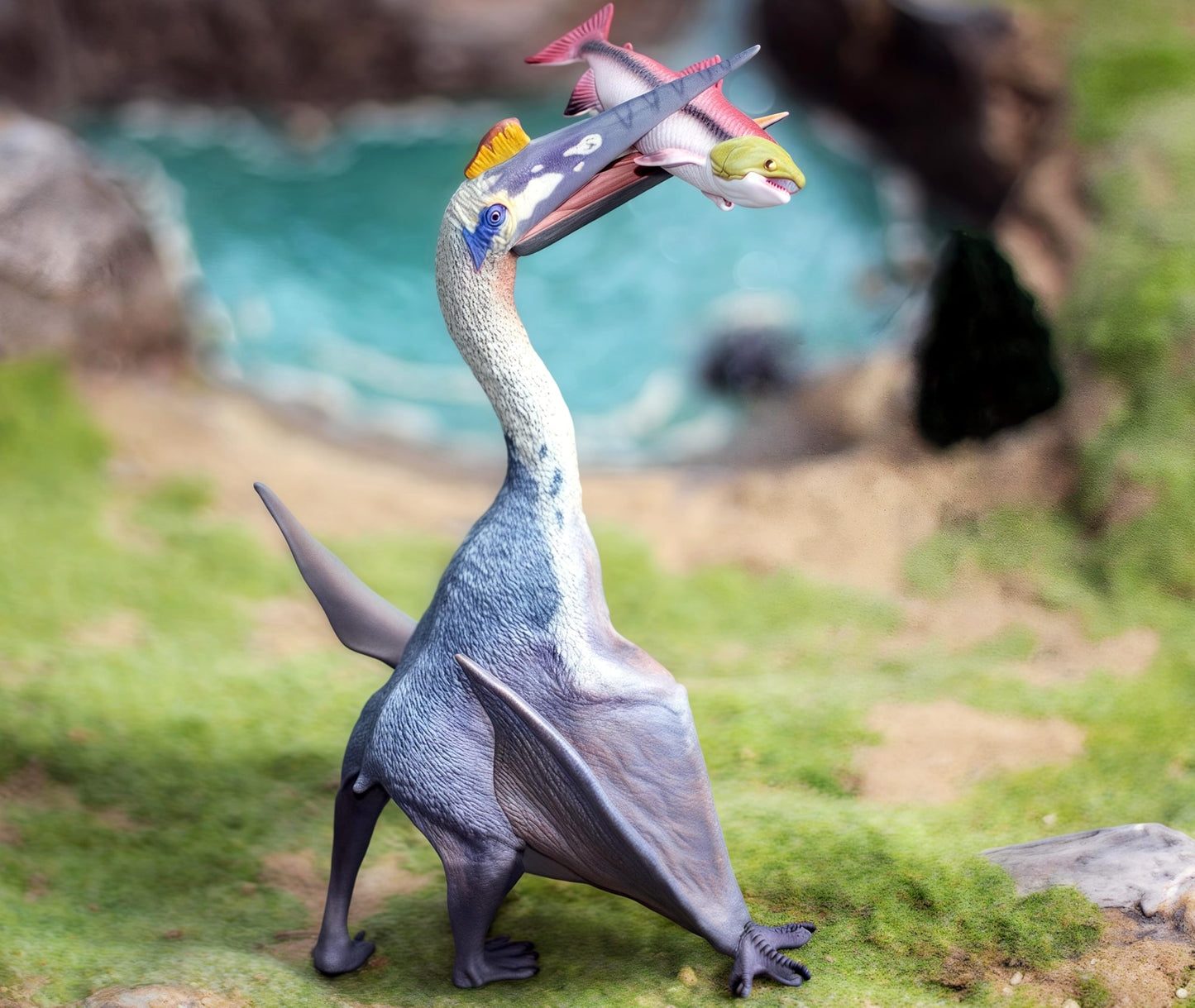 Gemini&Genius Pteranodon Toy & Quetzalcoatlus Dinosaur Figure for Kids – Large Flying Prehistoric Figurine