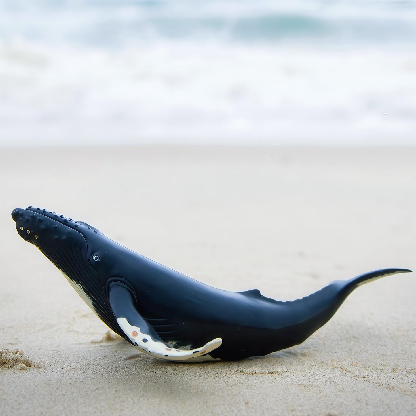 Gemini&Genius Humpback Whale Action Figure – Soft PVC Ocean Toy for Bath, Beach & Cake Decor