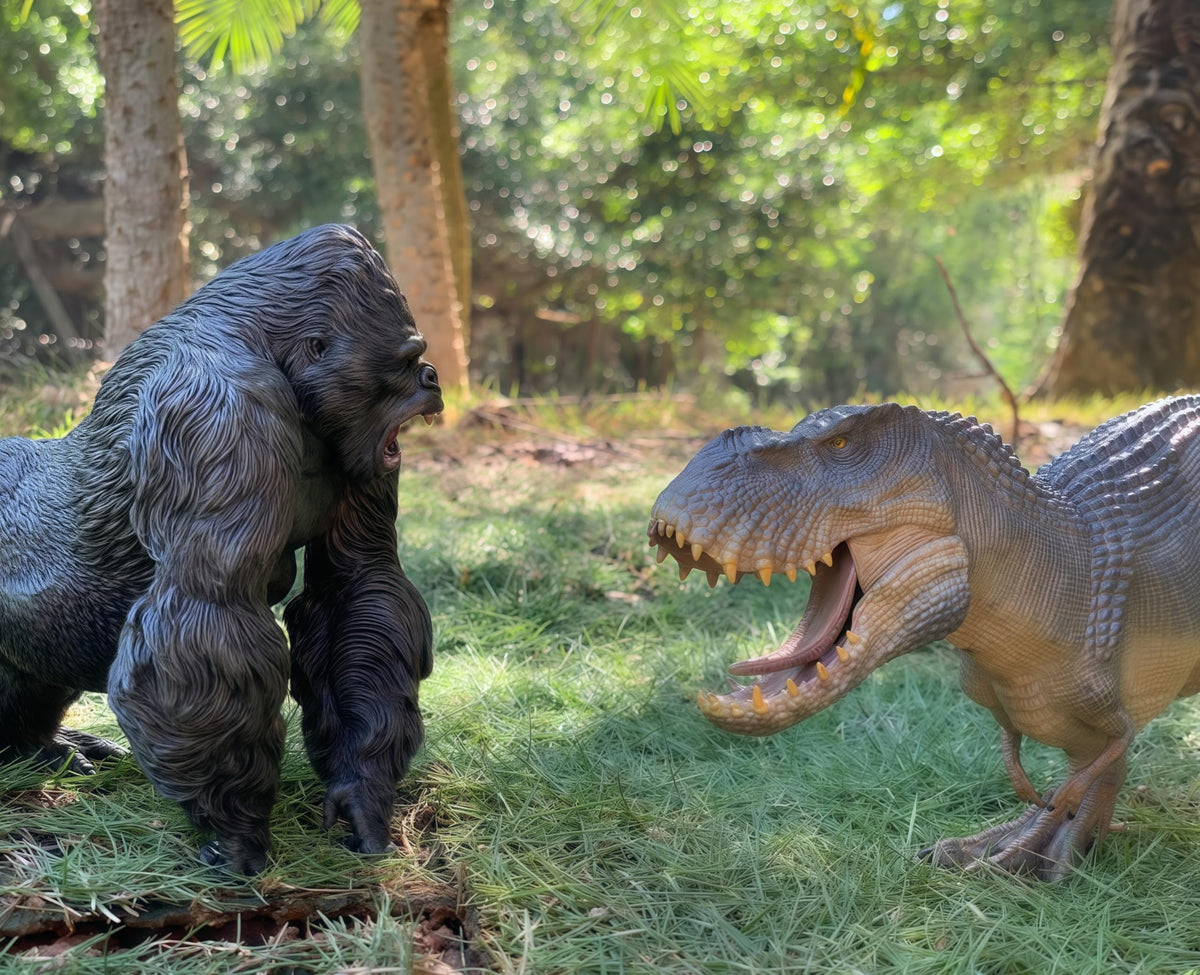 Gemini&amp;Genius Gorilla Toys Tyrannosaurus Rex – Movable Jaw Stand-Up Dino Figure for Kids