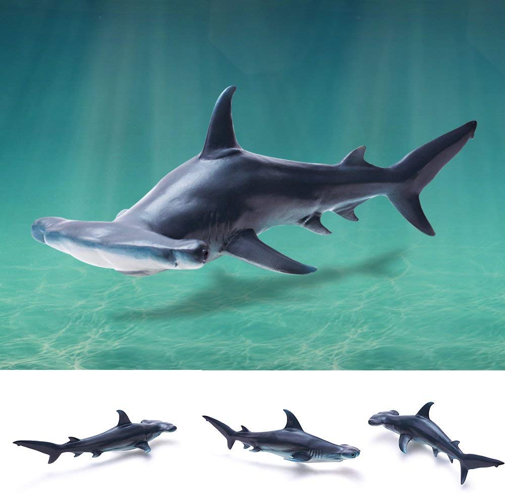 Gemini&Genius Hammerhead Shark Toy for Kids – Soft Rubber Ocean Creature Figure