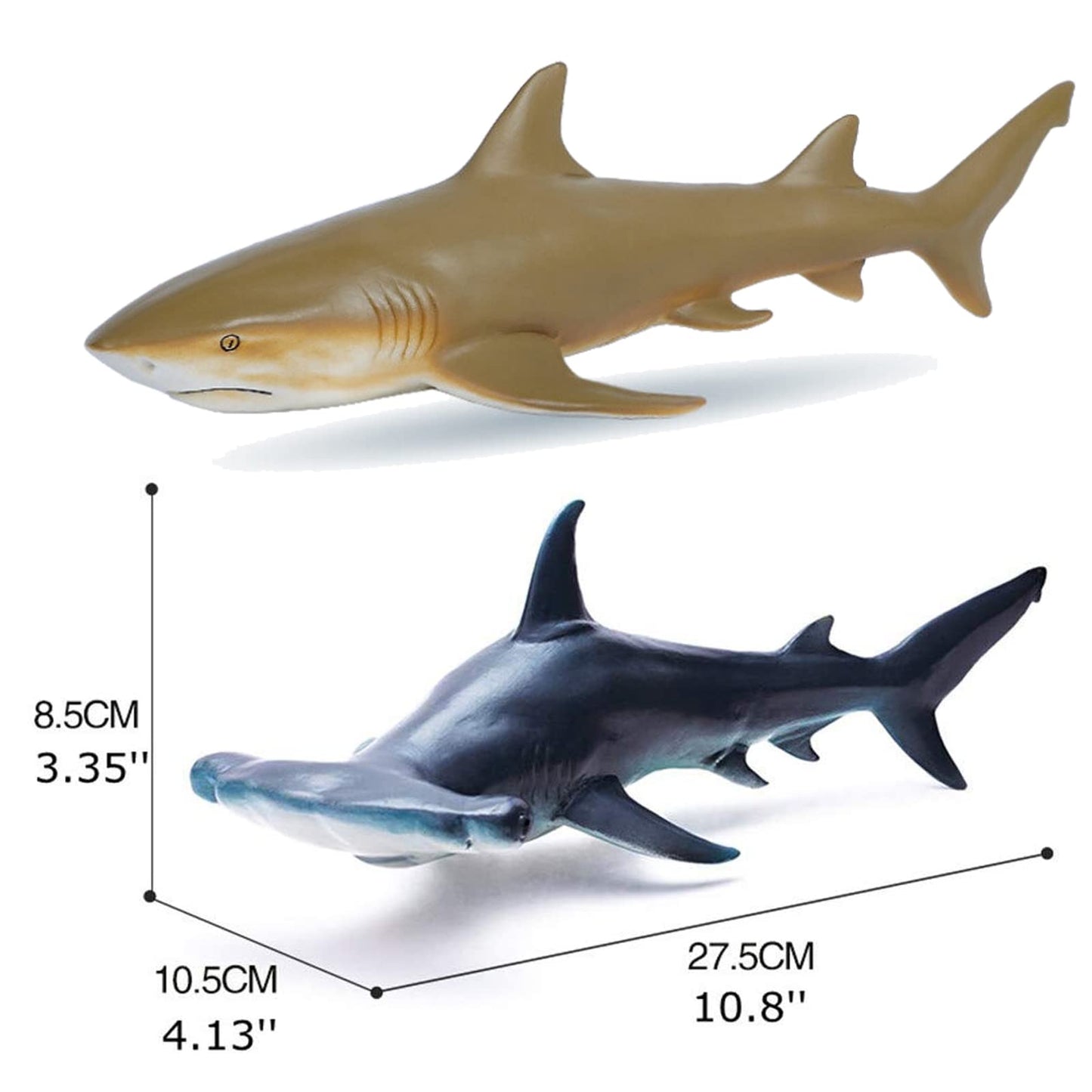 Gemini&Genius Hammerhead Shark Toy for Kids – Soft Rubber Ocean Creature Figure