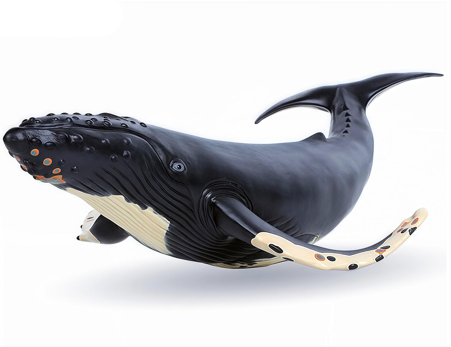 Gemini&Genius Humpback Whale Action Figure – Soft PVC Ocean Toy for Bath, Beach & Cake Decor