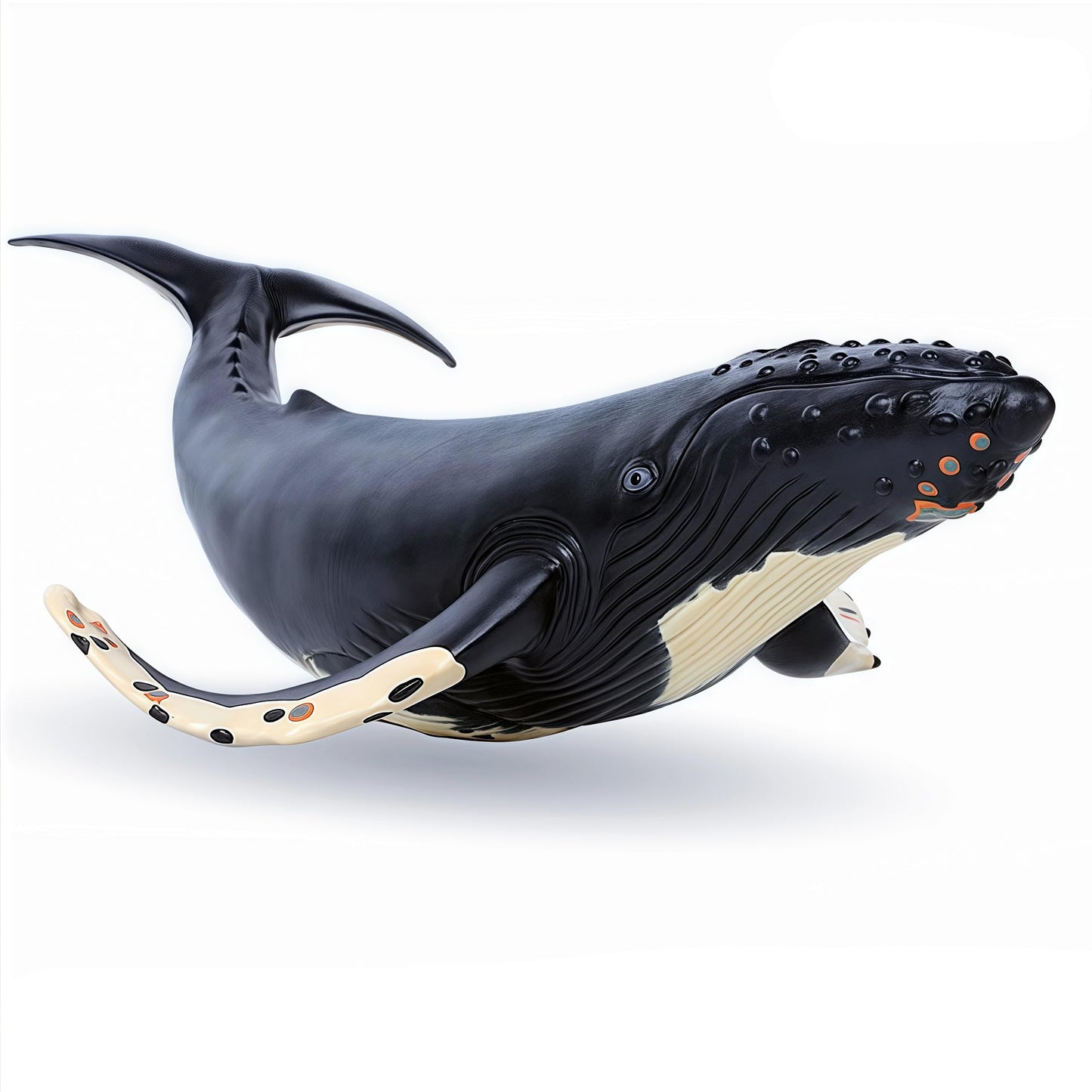 Gemini&Genius Humpback Whale Action Figure – Soft PVC Ocean Toy for Bath, Beach & Cake Decor