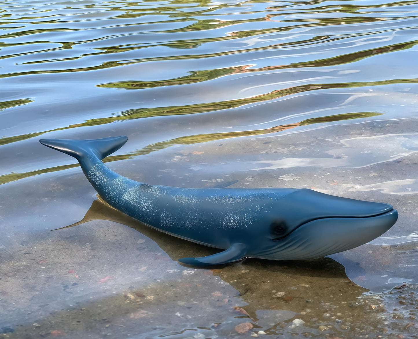 Gemini&Genius Blue Whale Action Figure – Educational Ocean Life Toy for Water & Land Play