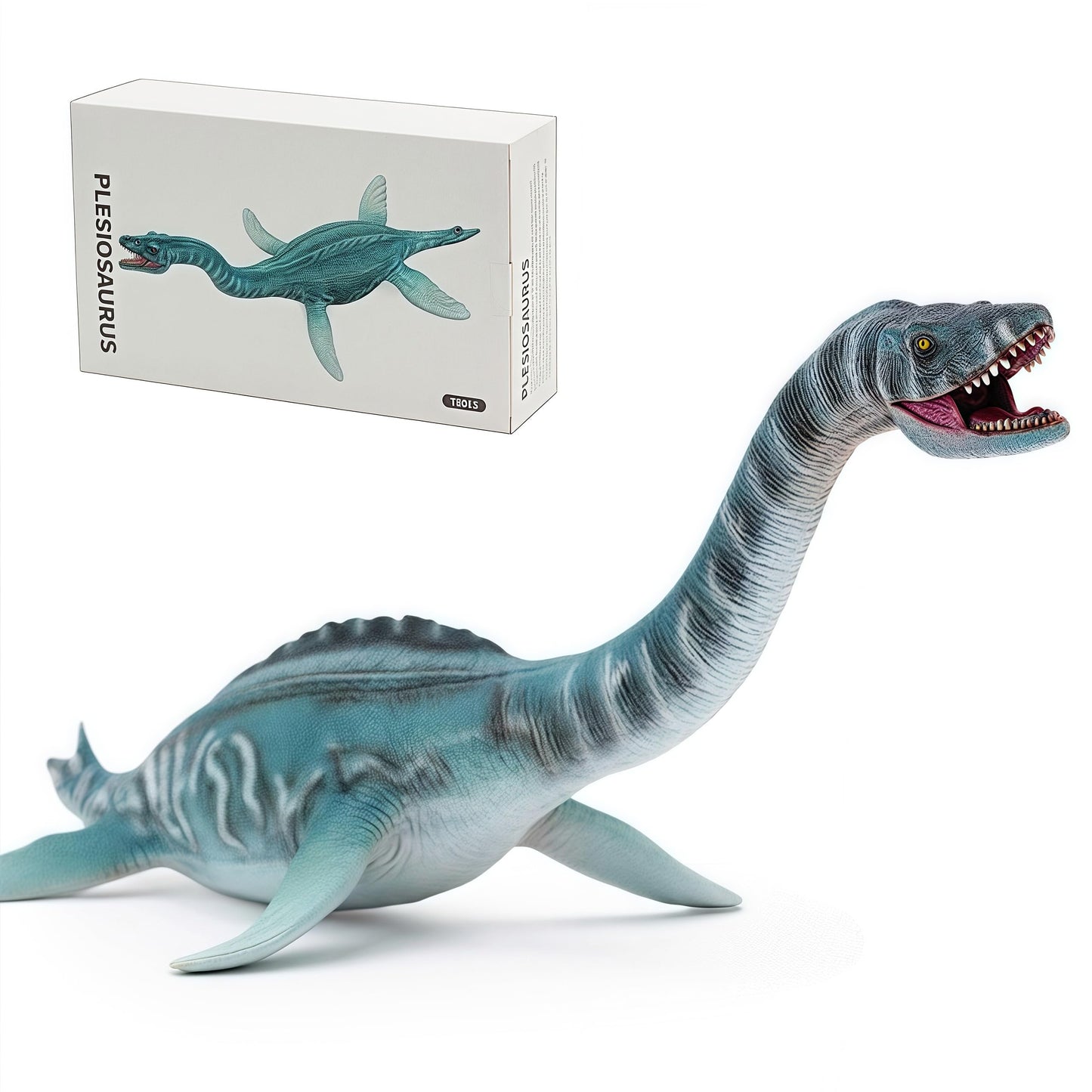 Gemini&Genius Plesiosaurus Action Figure Toy — Moveable Jaw, Accurate Dino Sculpture