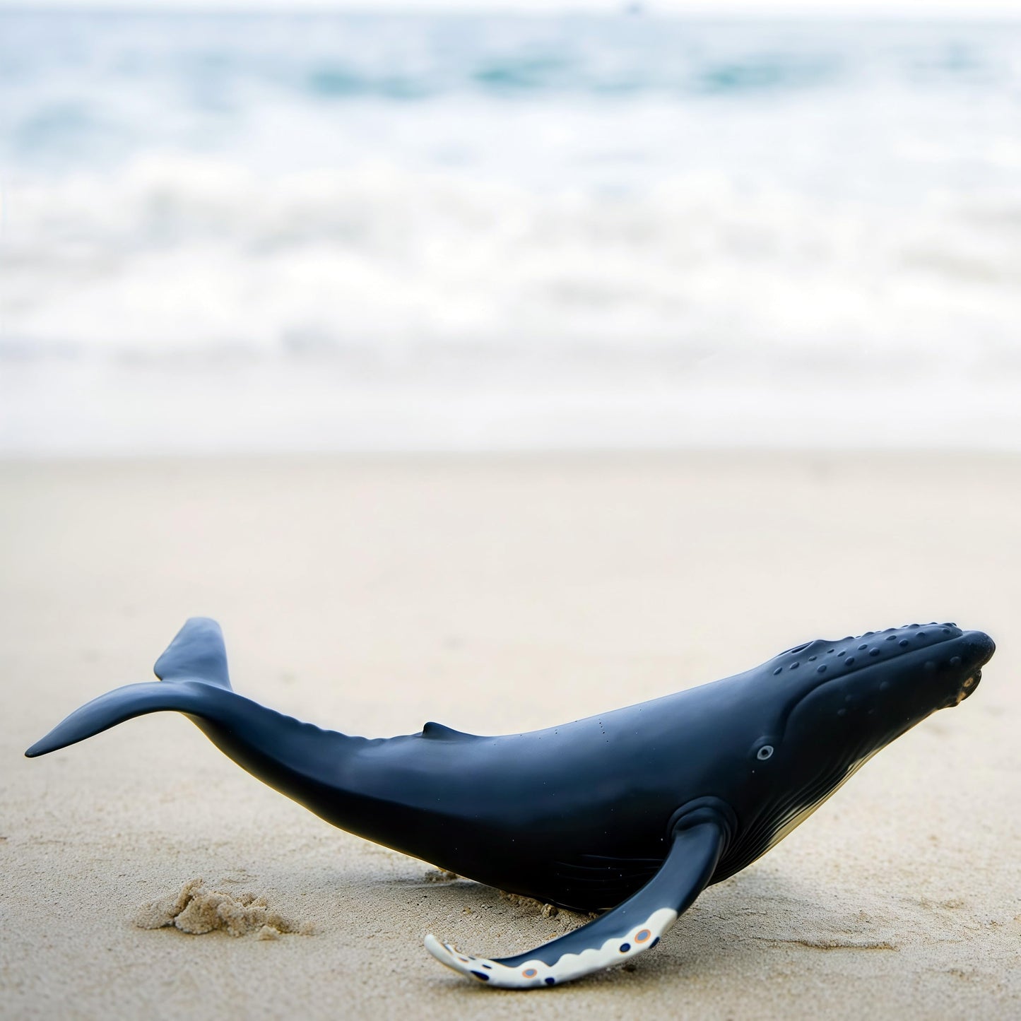 Gemini&Genius Humpback Whale Action Figure – Soft PVC Ocean Toy for Bath, Beach & Cake Decor