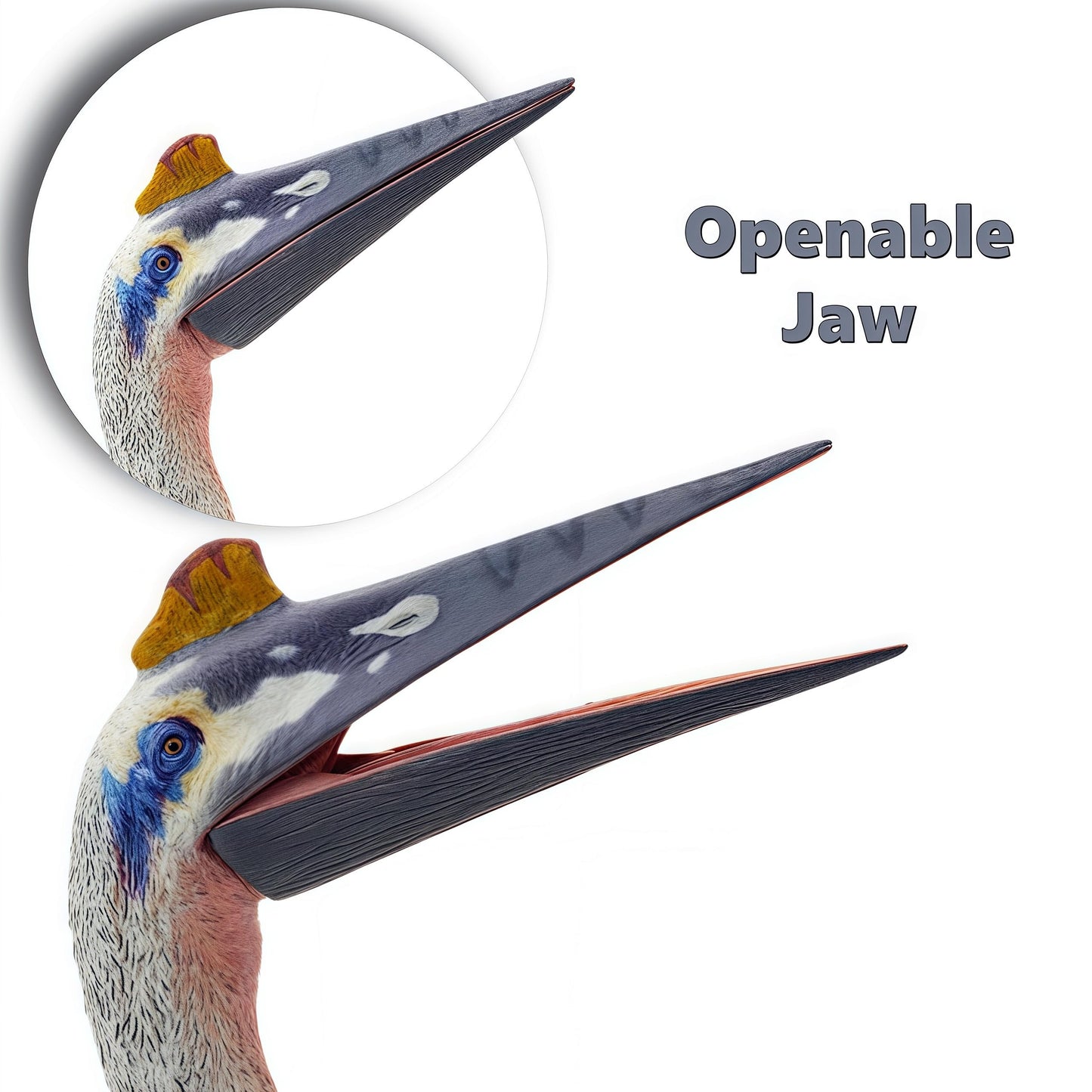 Gemini&Genius Pteranodon Toy & Quetzalcoatlus Dinosaur Figure for Kids – Large Flying Prehistoric Figurine