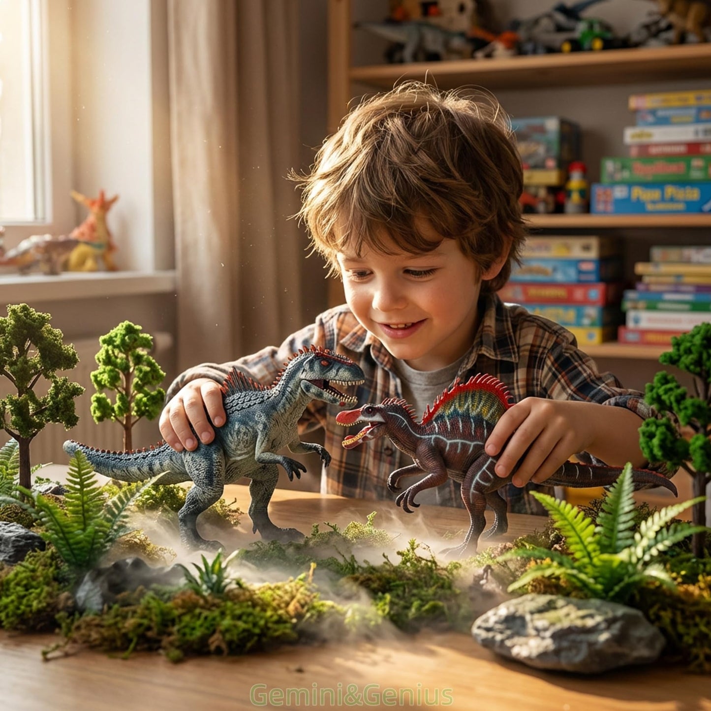 Gemini&Genius Spinosaurus Action Figure with Moveable Jaw — Dino Toy for Kids