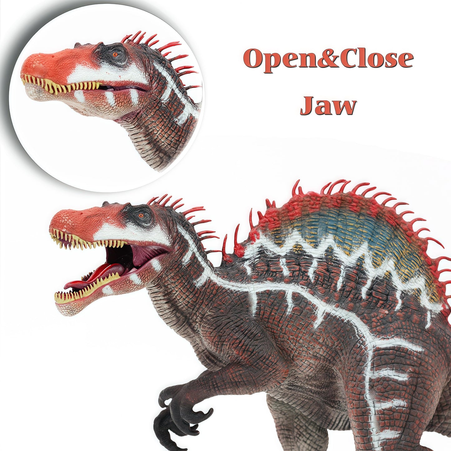Gemini&Genius Spinosaurus Action Figure with Moveable Jaw — Dino Toy for Kids