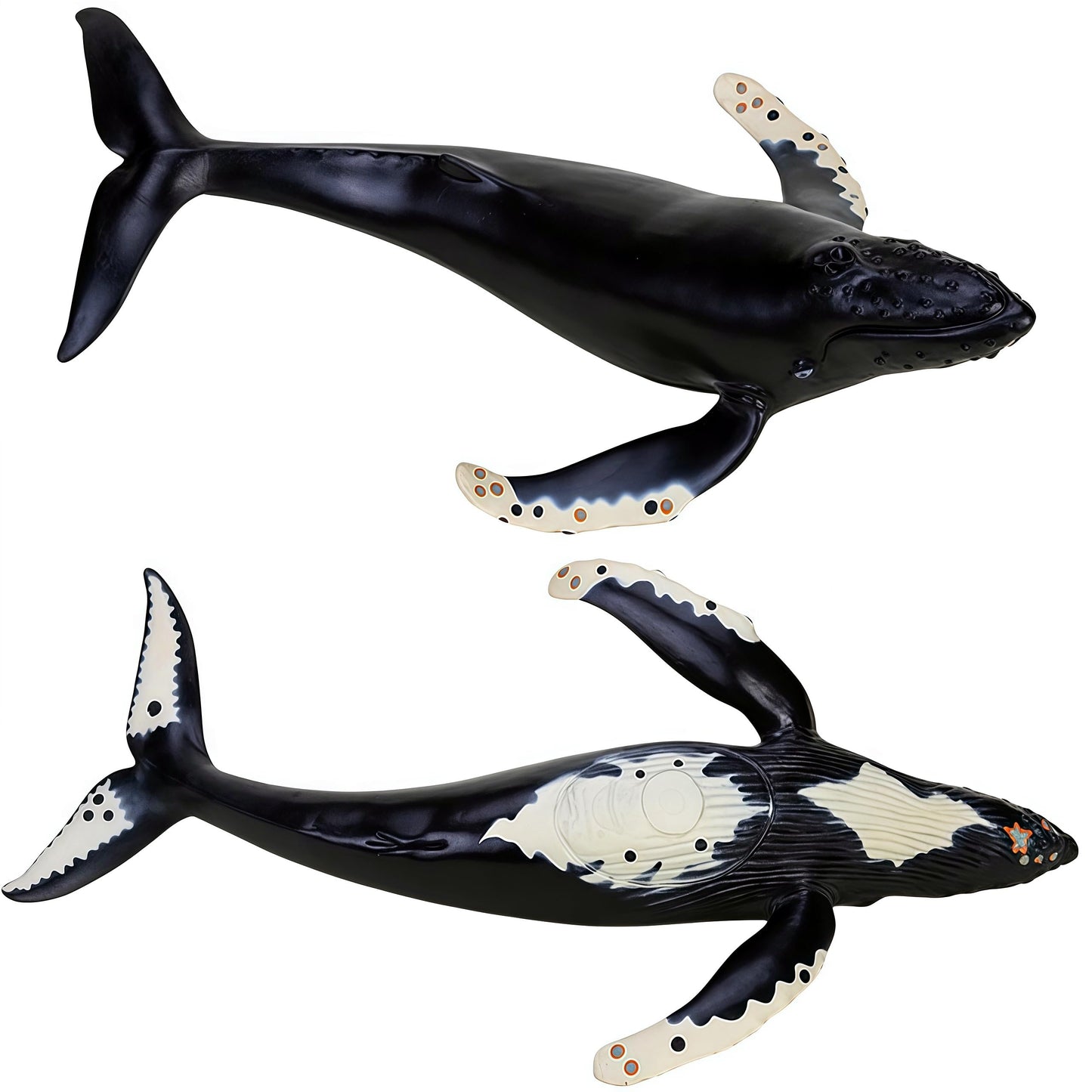 Gemini&Genius Humpback Whale Action Figure – Soft PVC Ocean Toy for Bath, Beach & Cake Decor