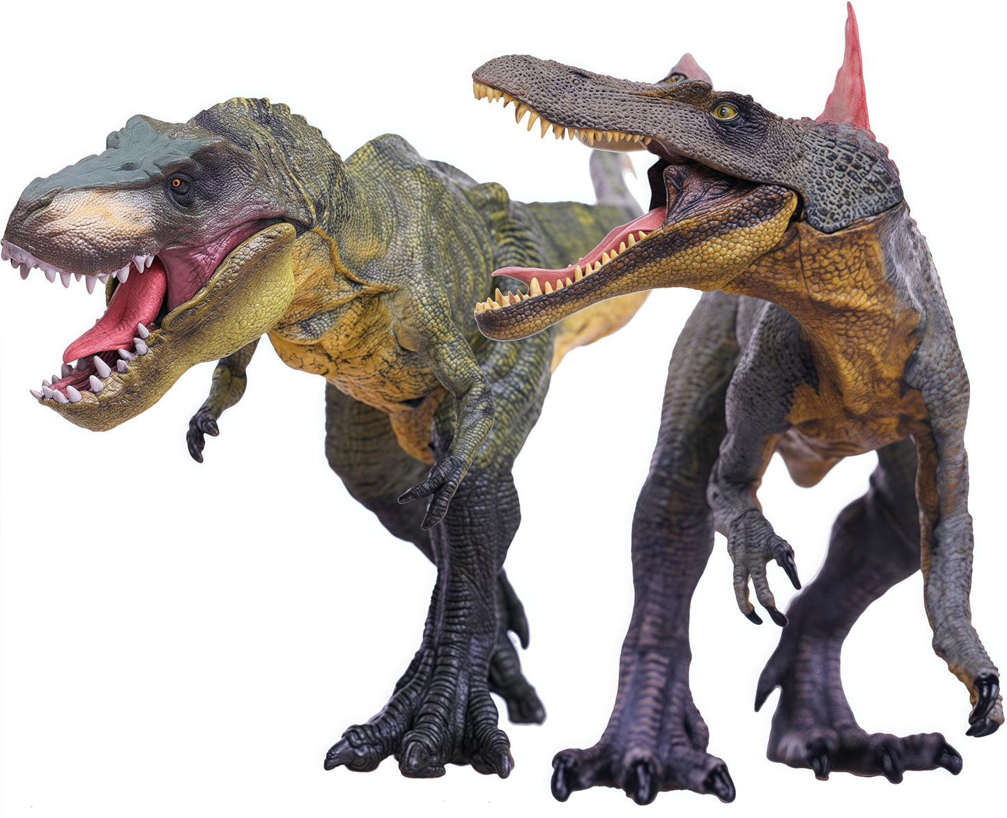 Gemini&Genius Dinosaurs: Tyrannosaurus Rex & Spinosaurus – Articulated Dino Figures for Play, Display & Cake Toppers