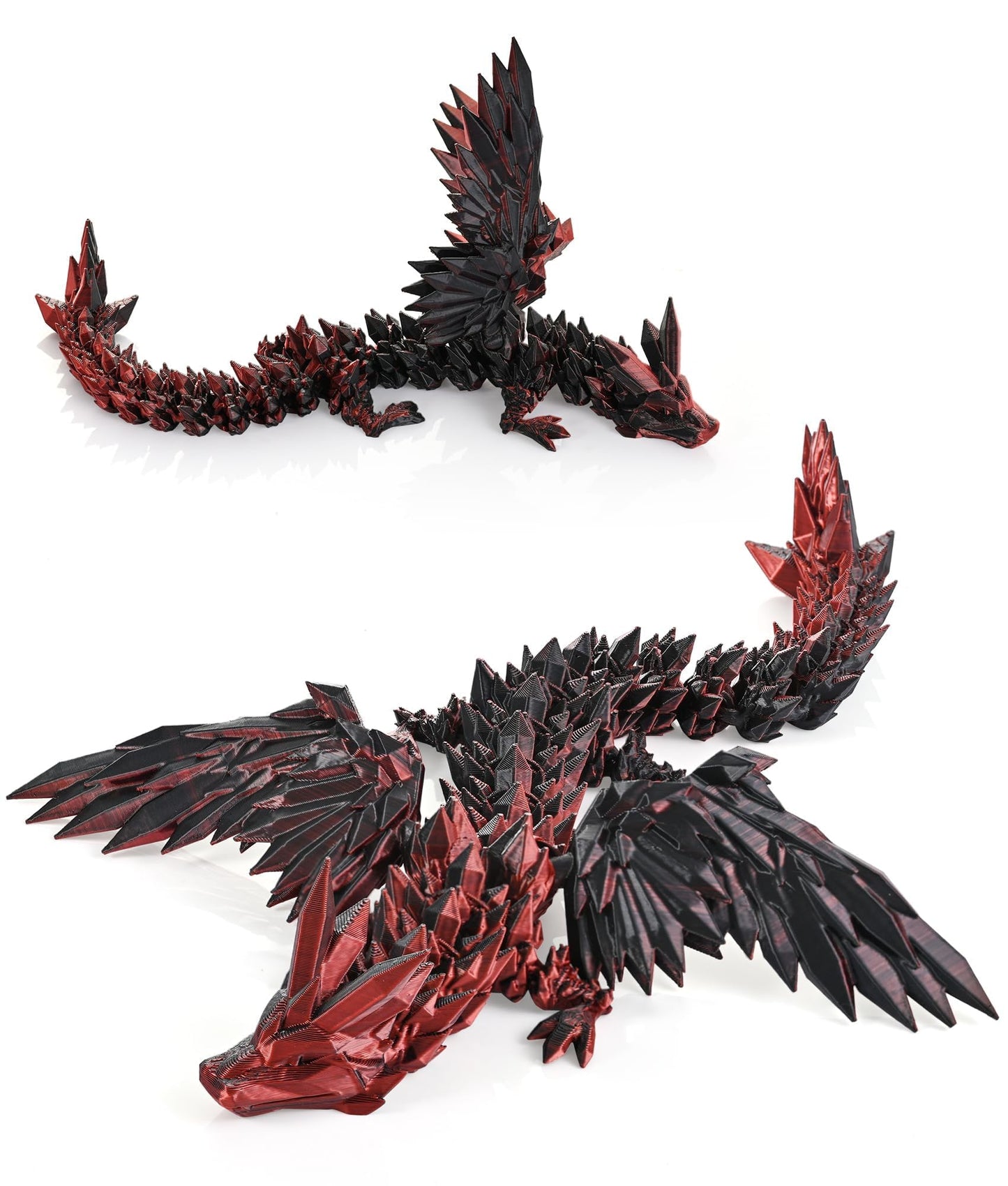 GemmiCho 11-Inch 3D Printed Dragon with Wings — Desktop Decor & Fun Fidget Toy for Kids & Teens