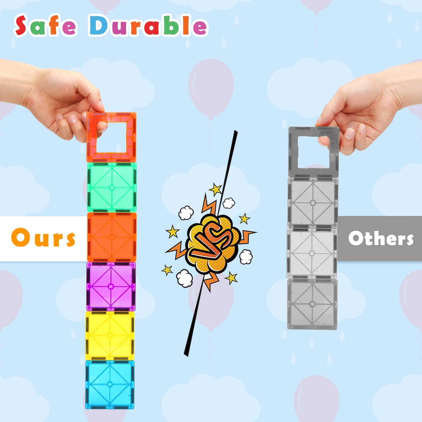 Gemmicc Magnetic Tiles 55 PCS Starter Set – STEM Toys for Kids | Build, Learn, Imagine