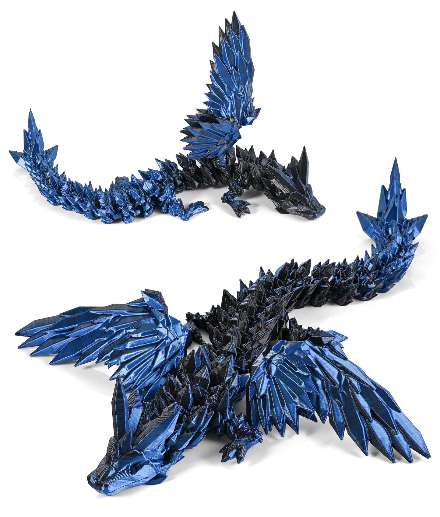GemmiCho 3D Printed Dragon with Wings – 11-Inch Desktop Figurine & Fidget Toy