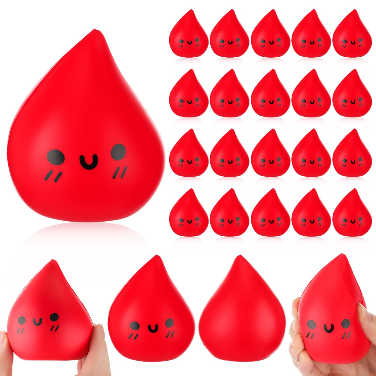 Gemscream 5 Pcs Nurse Gifts Blood Drop Stress Ball – Phlebotomy Stress Ball Set for Nurses