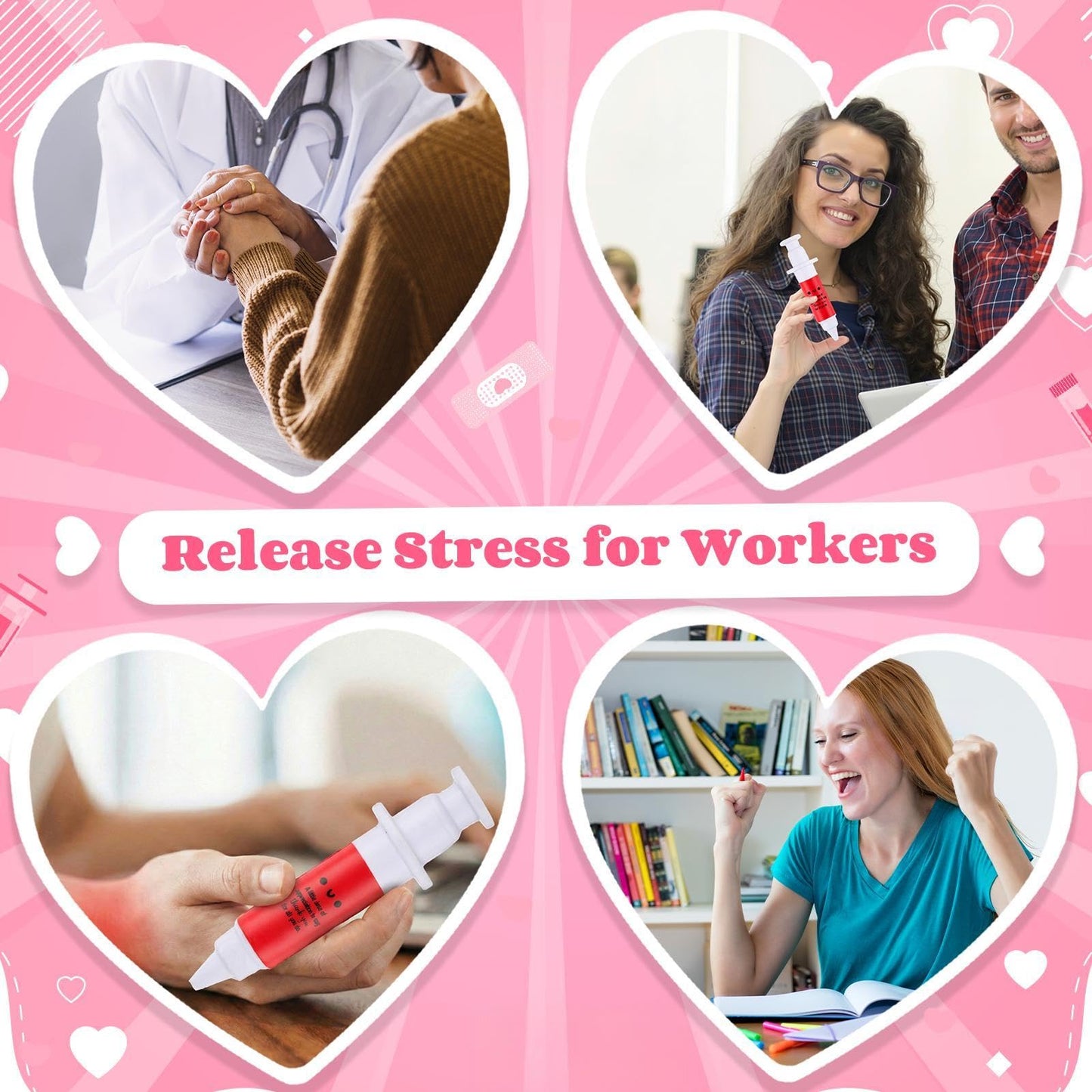 Gemscream 12-Pcs Nurse Gifts Syringe Stress Ball — Stress Relief for Nurses & Medical Staff