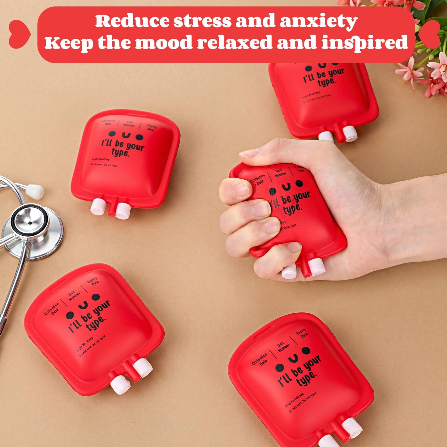 Gemscream 5 Pcs Nurse Gifts: IV Bag Stress Ball for Phlebotomists & Medical Staff