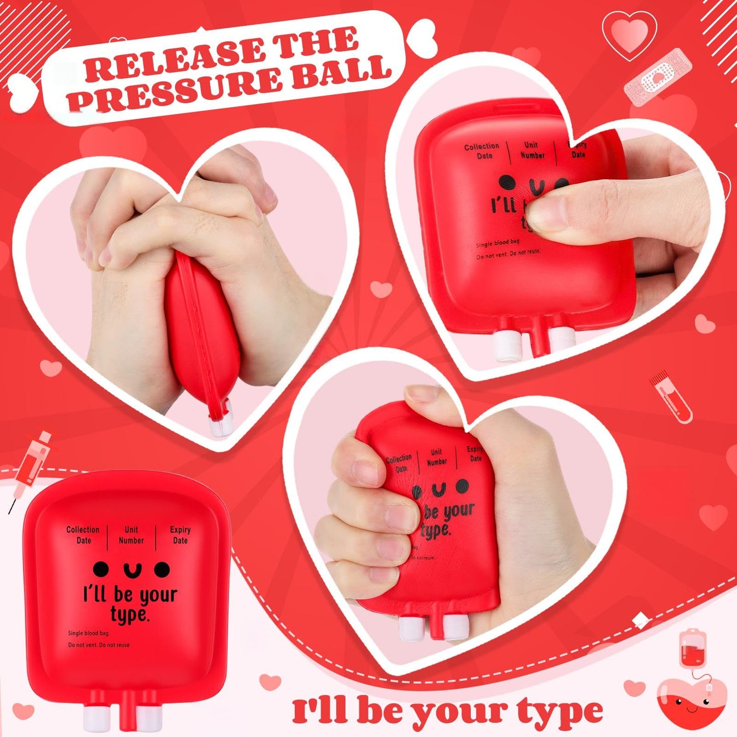 Gemscream 5 Pcs Nurse Gifts: IV Bag Stress Ball for Phlebotomists & Medical Staff