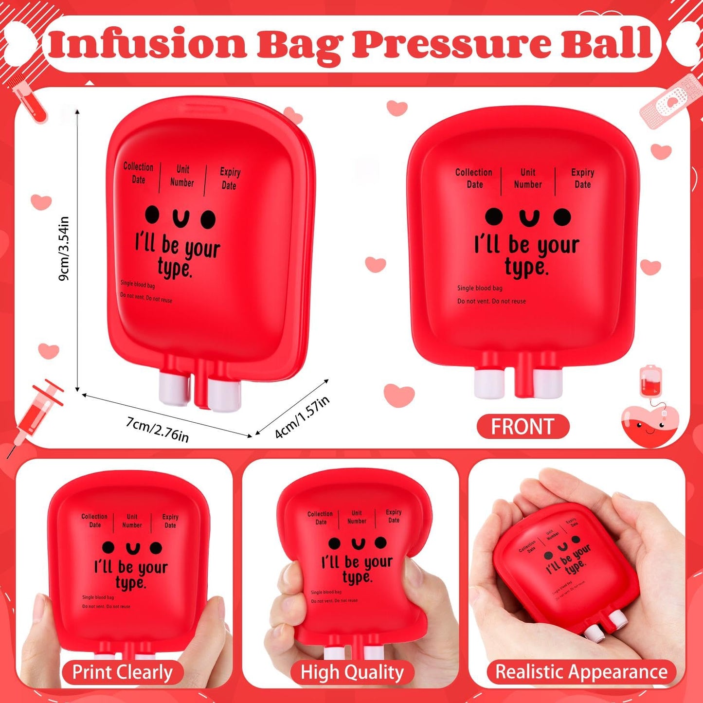 Gemscream 5 Pcs Nurse Gifts: IV Bag Stress Ball for Phlebotomists & Medical Staff