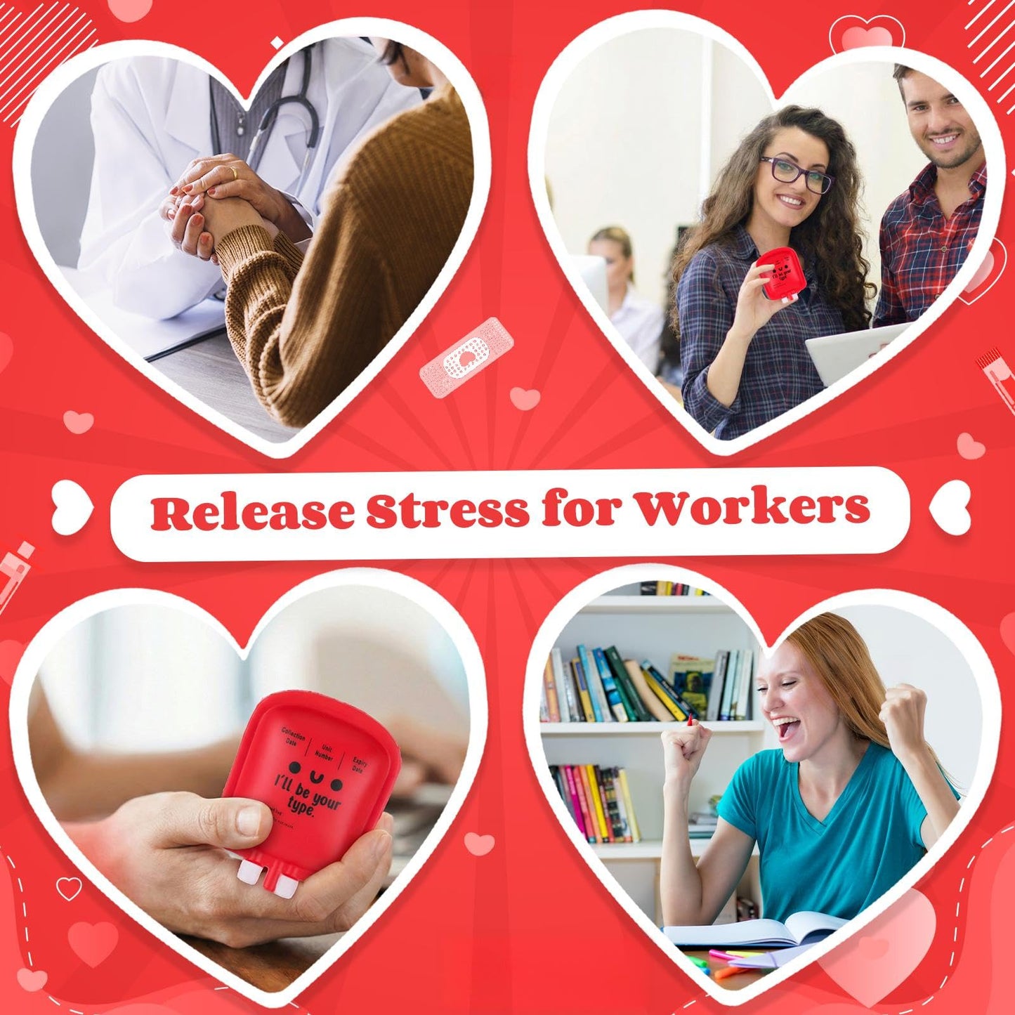 Gemscream 5 Pcs Nurse Gifts: IV Bag Stress Ball for Phlebotomists & Medical Staff