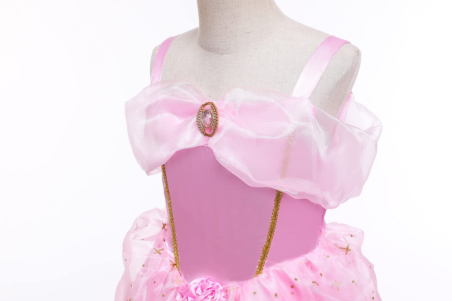 Generic Aurora Princess Costume for Girls 4-5T – Dress, Crown, Wand & Gloves