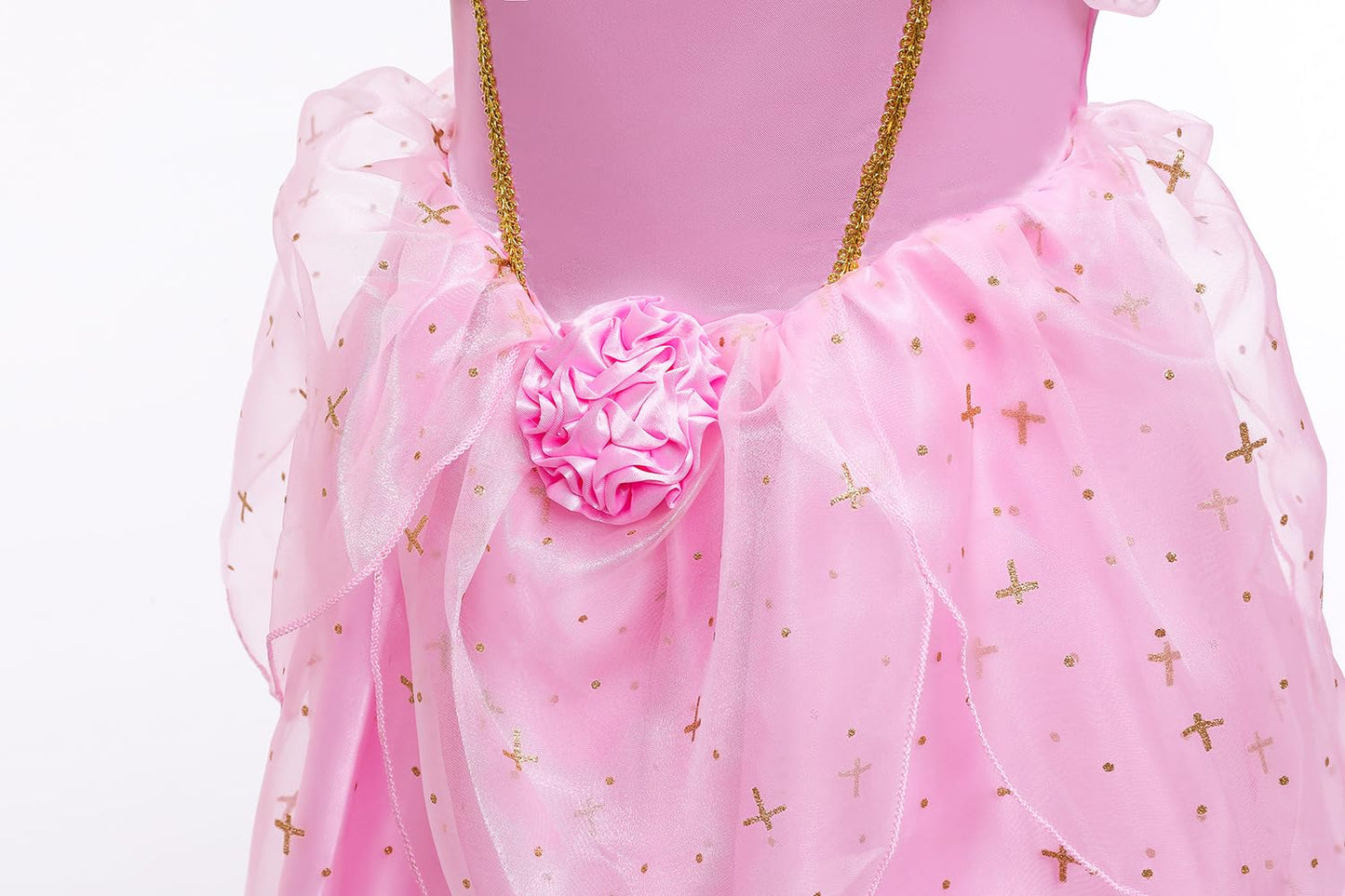 Generic Aurora Princess Costume for Girls 4-5T – Dress, Crown, Wand & Gloves