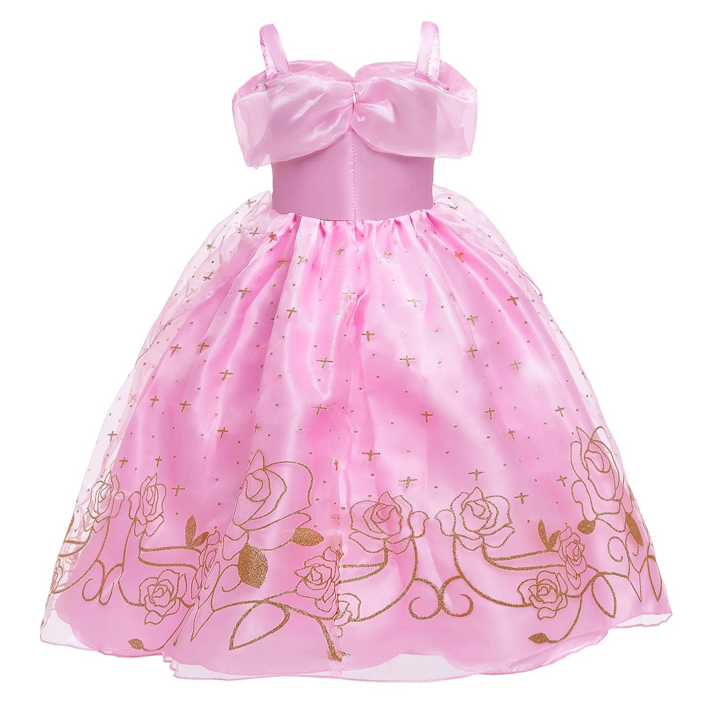 Generic Aurora Princess Costume for Girls 4-5T – Dress, Crown, Wand & Gloves