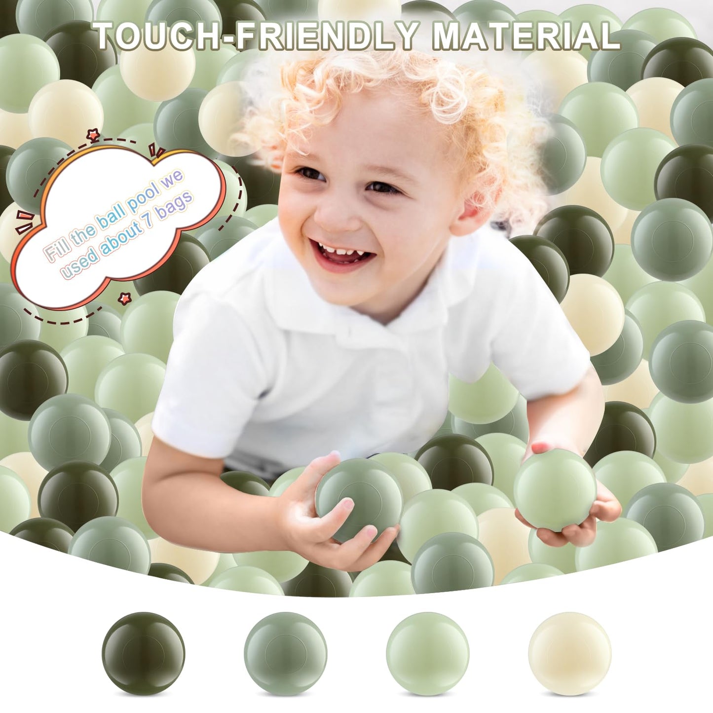 Generic Ball Pit Balls 170 – Crush-Proof Multi-Color Plastic Balls for Kids