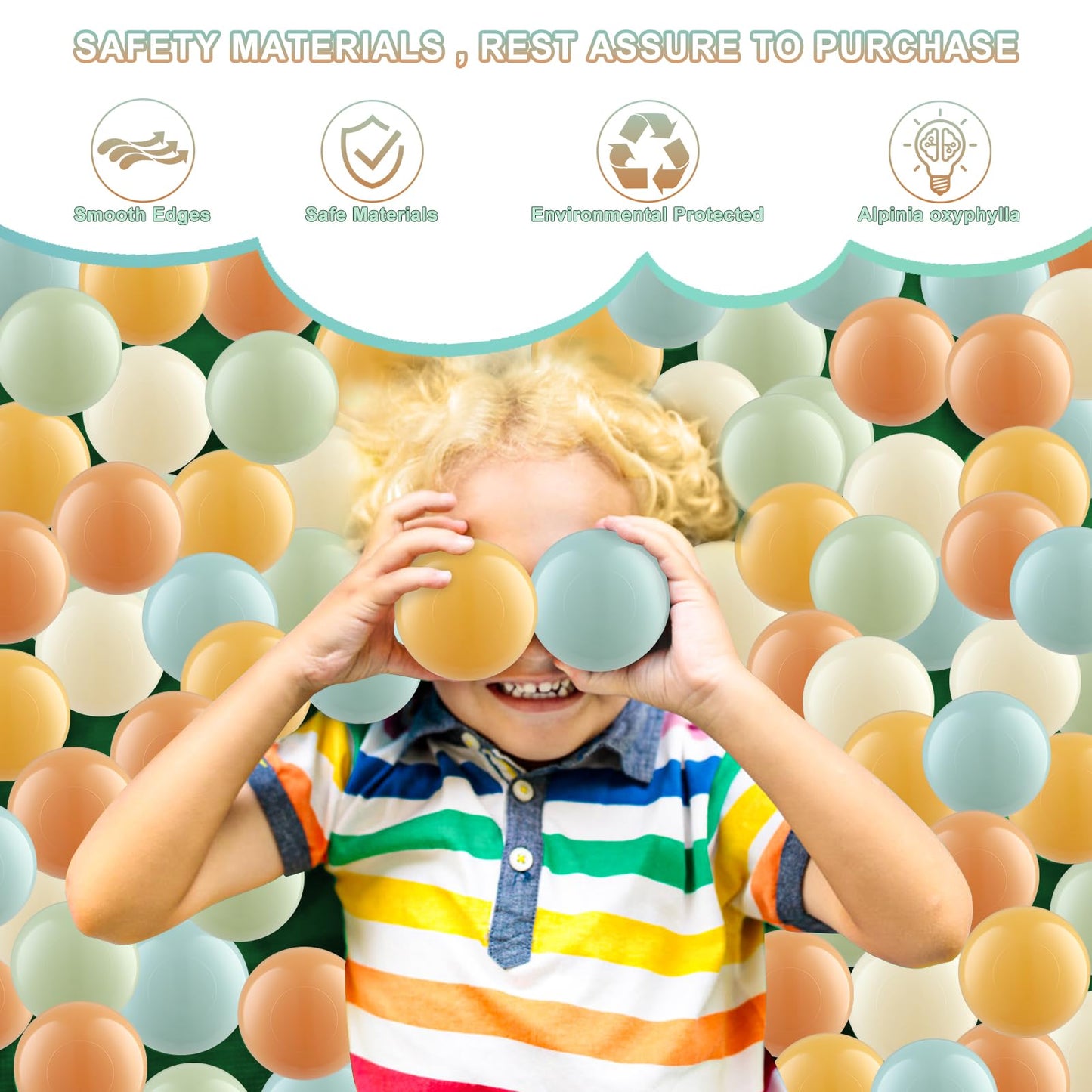 Generic Ball Pit Balls (100 Pack, Orange & Teal) - Safe, Non-Toxic PVC for Ball Pits & Playhouses